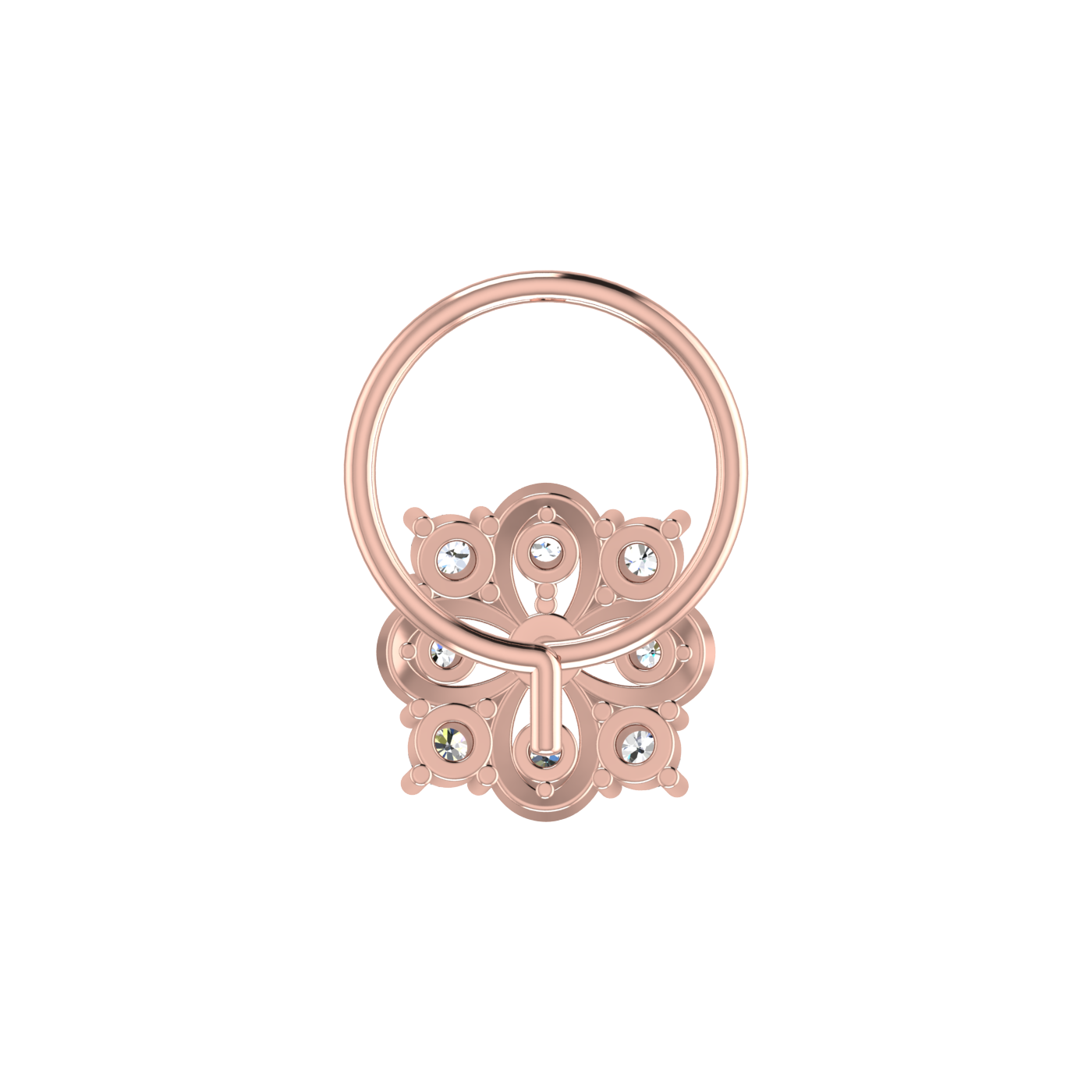 Floral Flower — 0.11 Carat Lab Grown Diamond Nose Pin