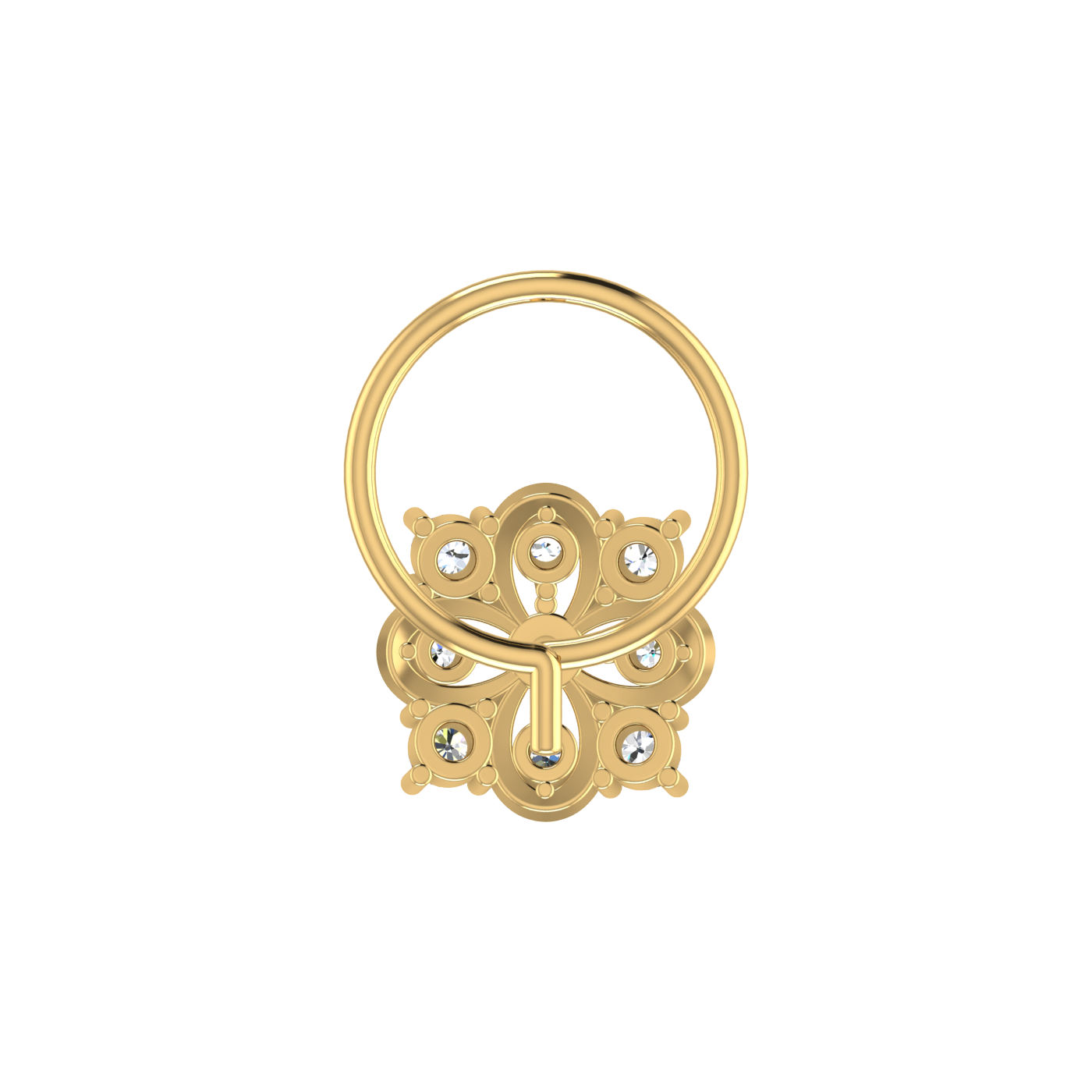 Floral Flower — 0.11 Carat Lab Grown Diamond Nose Pin