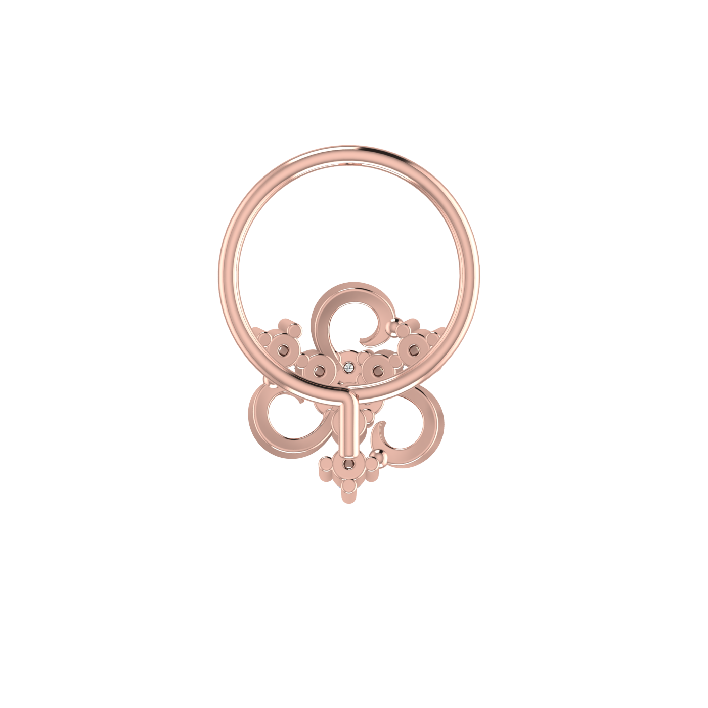 Graceful Glow Classic Ornate — 0.04 Carat Lab Grown Diamond Nose Pin