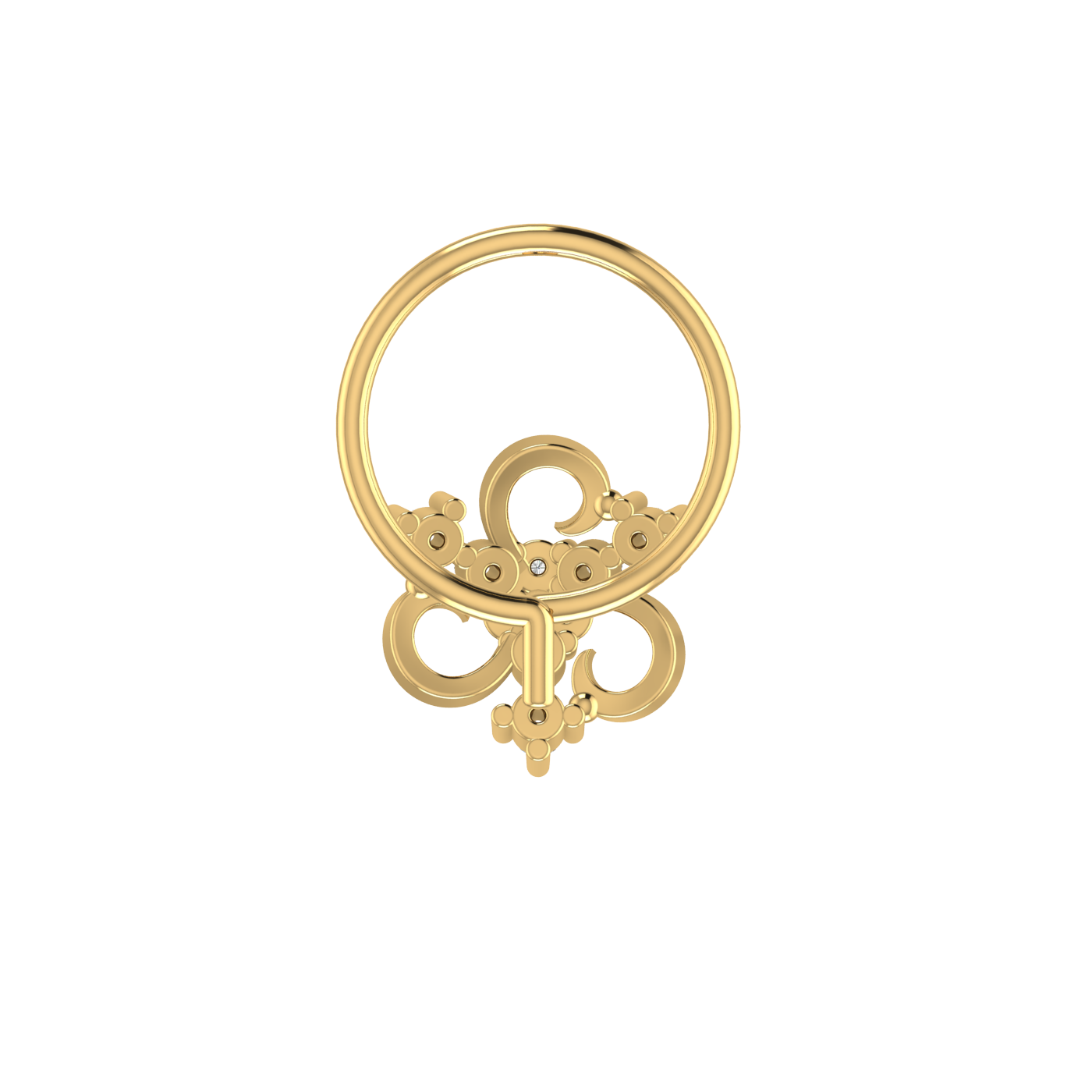 Graceful Glow Classic Ornate — 0.04 Carat Lab Grown Diamond Nose Pin