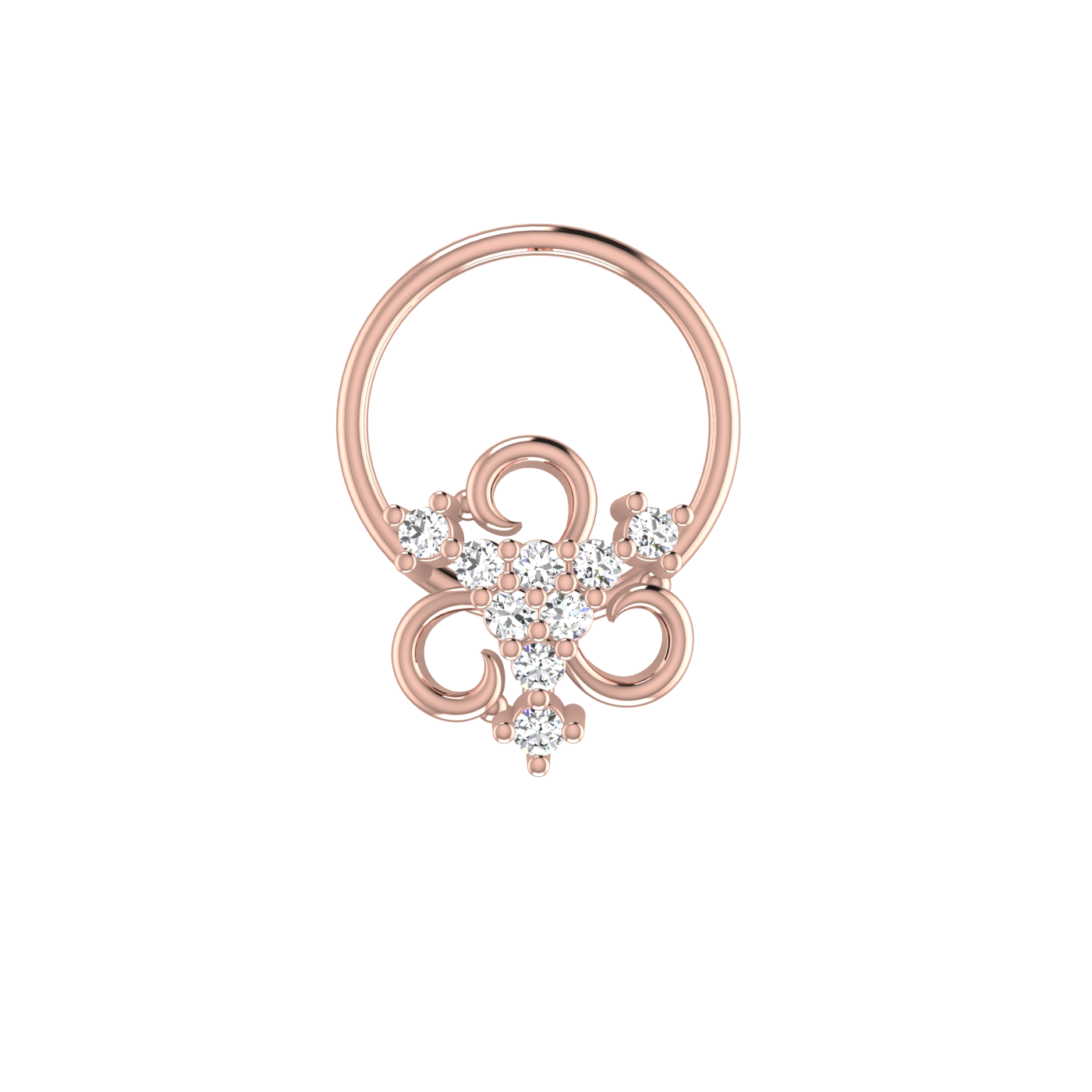 Graceful Glow Classic Ornate — 0.04 Carat Lab Grown Diamond Nose Pin