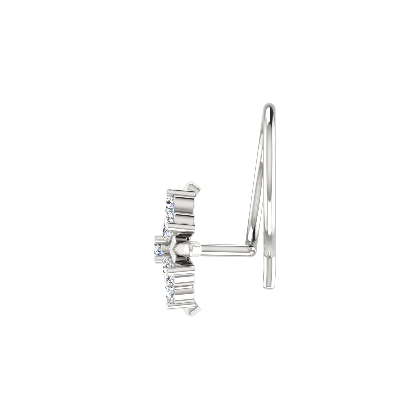 Floral Shimmer Dazzling Aura — 0.08 Carat Lab Grown Diamond Nose Pin