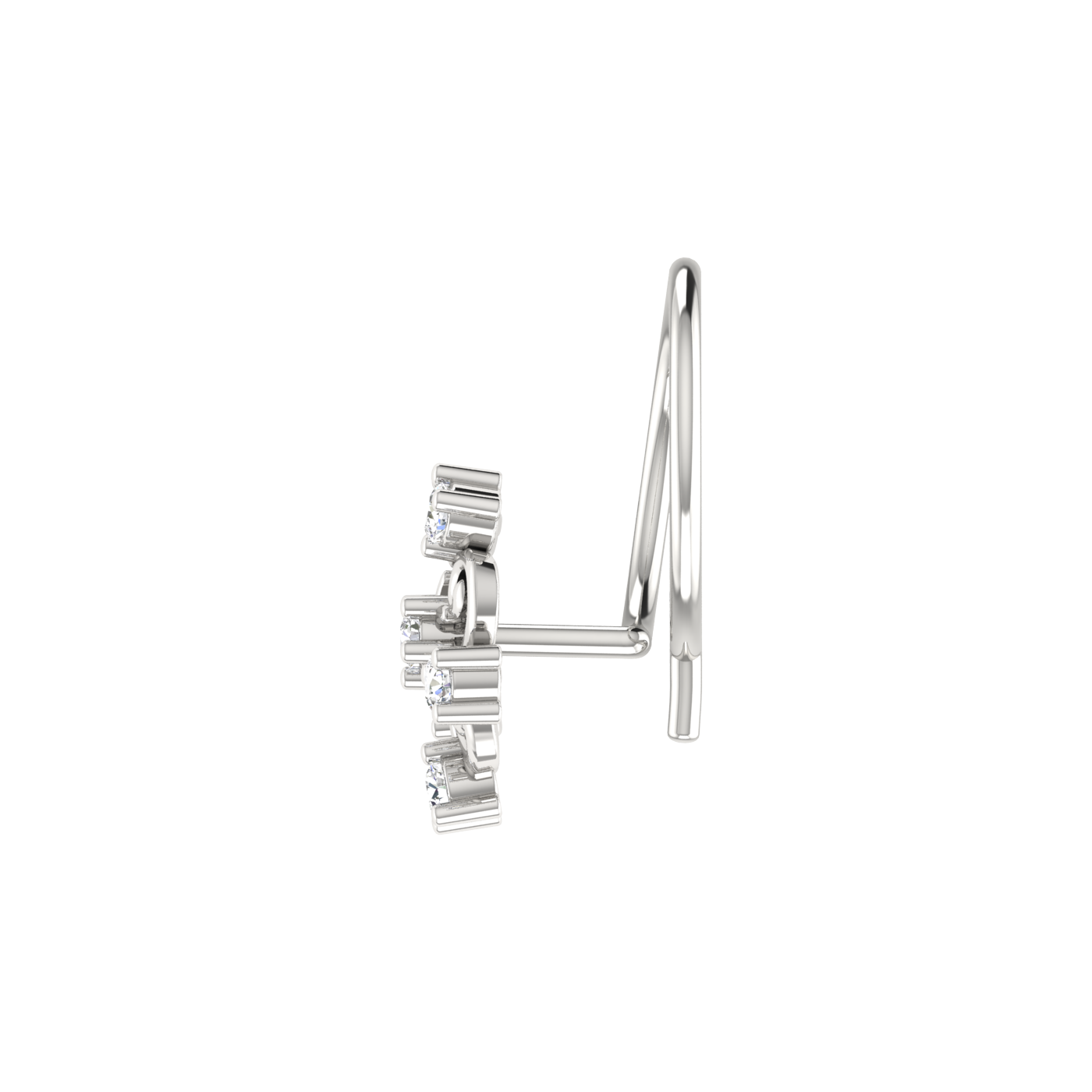 Whirlwind Bloom Graceful Spiral Bloom — 0.05 Carat Lab Grown Diamond Nose Pin