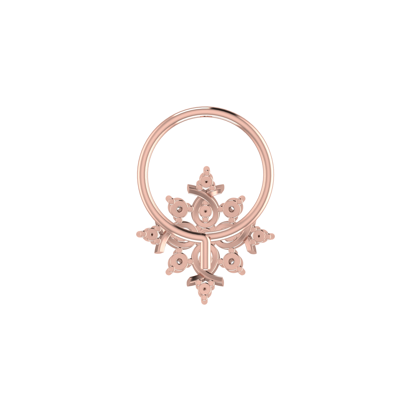Starlit Charm Style Twinkling Flora — 0.04 Carat Lab Grown Diamond Nose Pin