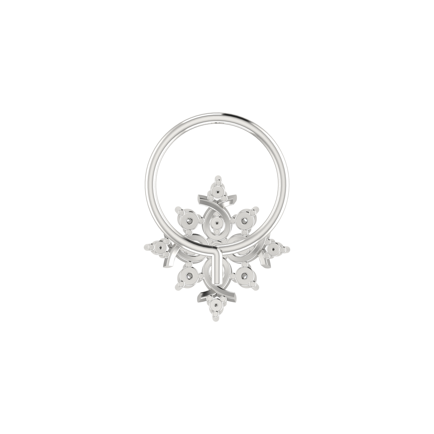 Starlit Charm Style Twinkling Flora — 0.04 Carat Lab Grown Diamond Nose Pin