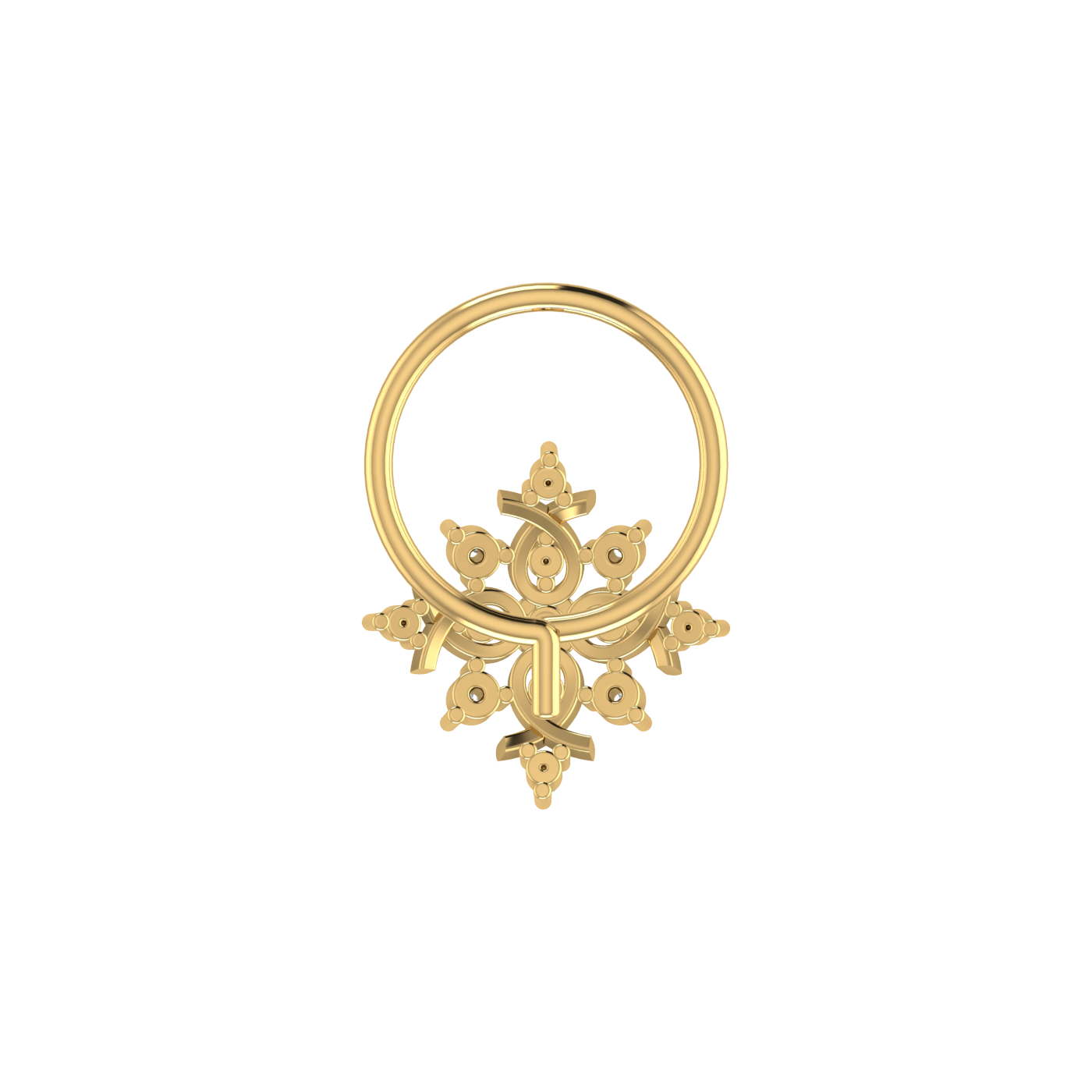 Starlit Charm Style Twinkling Flora — 0.04 Carat Lab Grown Diamond Nose Pin