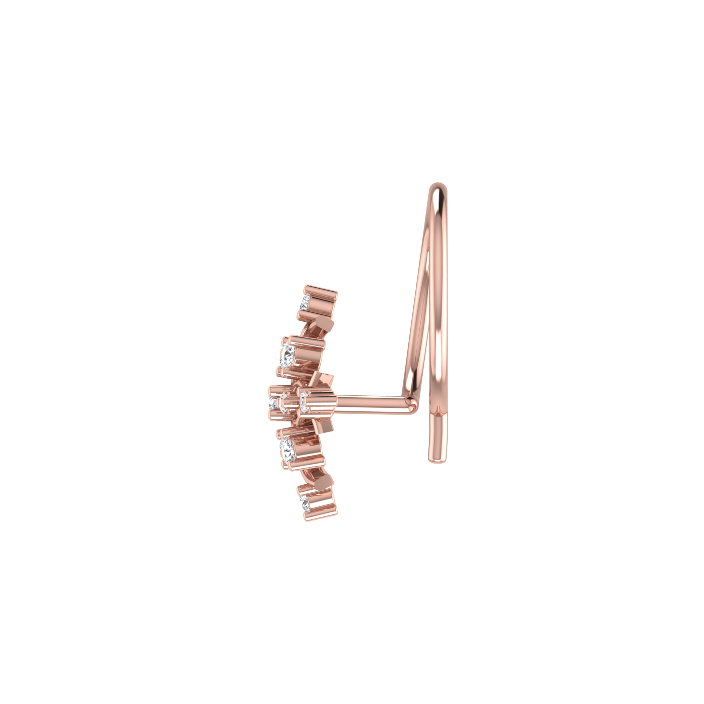 Starlit Charm Style Twinkling Flora — 0.04 Carat Lab Grown Diamond Nose Pin
