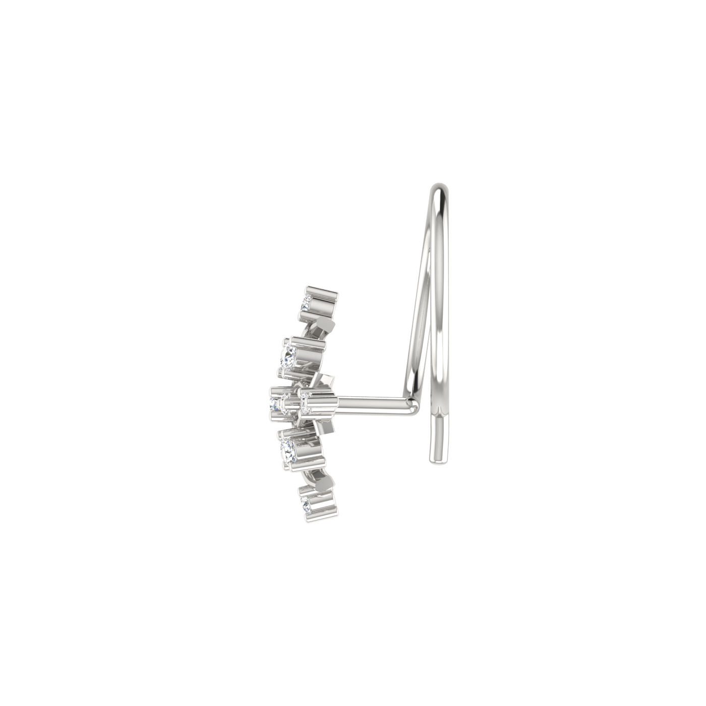 Starlit Charm Style Twinkling Flora — 0.04 Carat Lab Grown Diamond Nose Pin