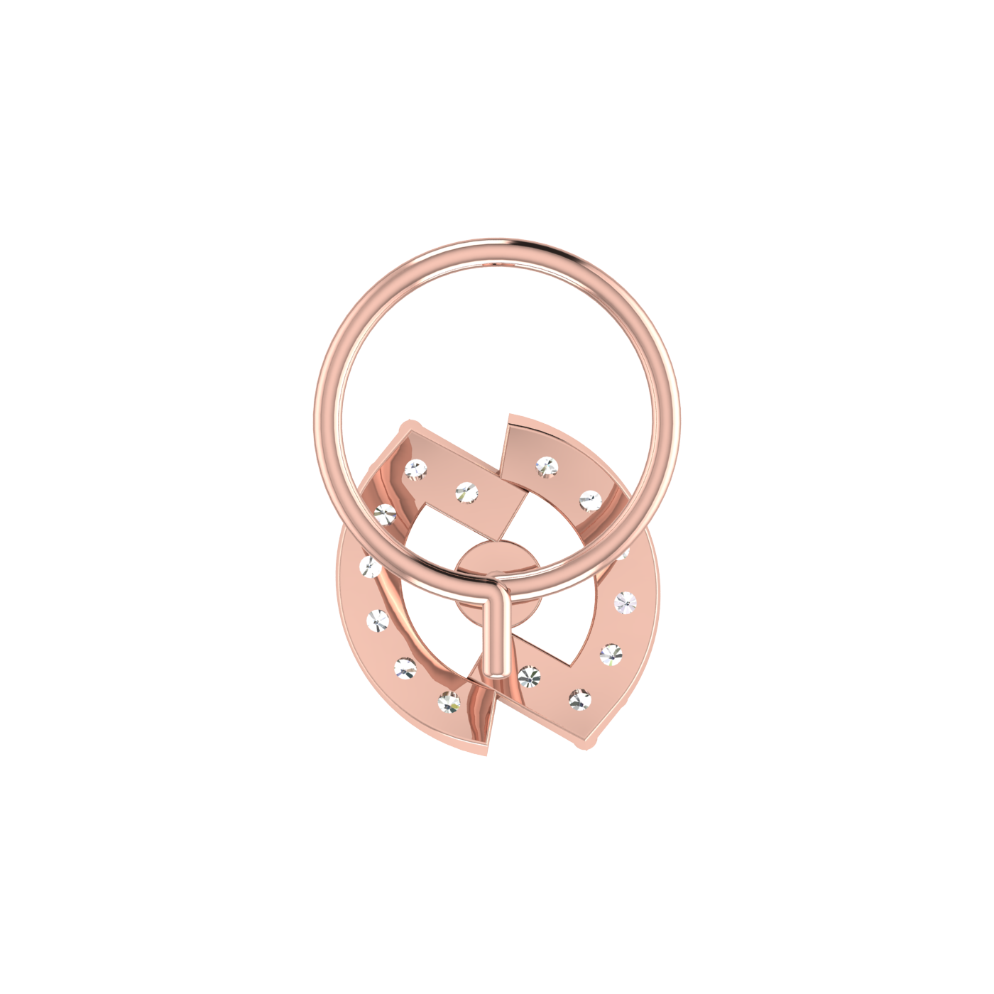 Classic Floral 0.09 Carat Lab Grown Diamond Nose Pin