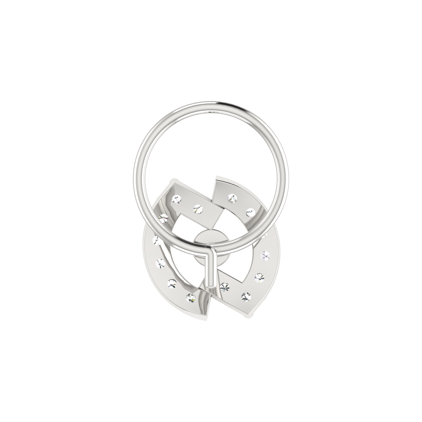 Classic Floral 0.09 Carat Lab Grown Diamond Nose Pin