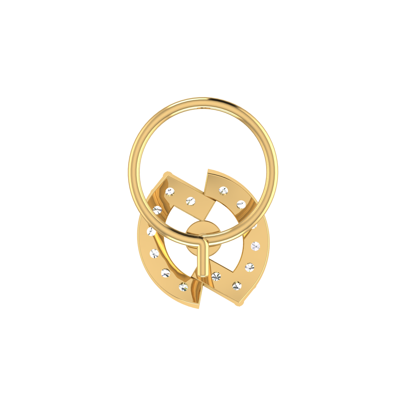 Classic Floral 0.09 Carat Lab Grown Diamond Nose Pin