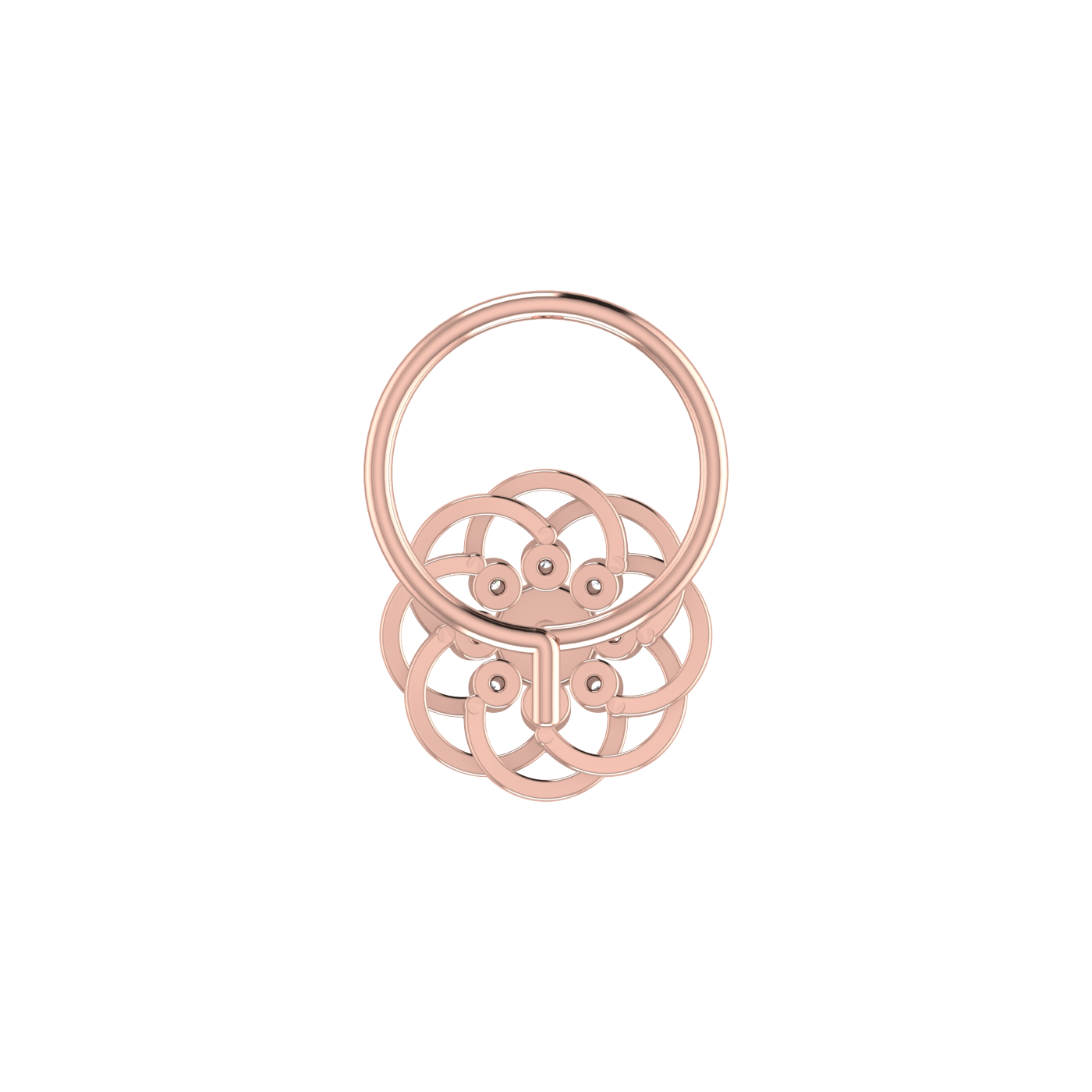 14K Gold Eternal Bloom 0.05ct Lab Grown Diamond Nose Pin