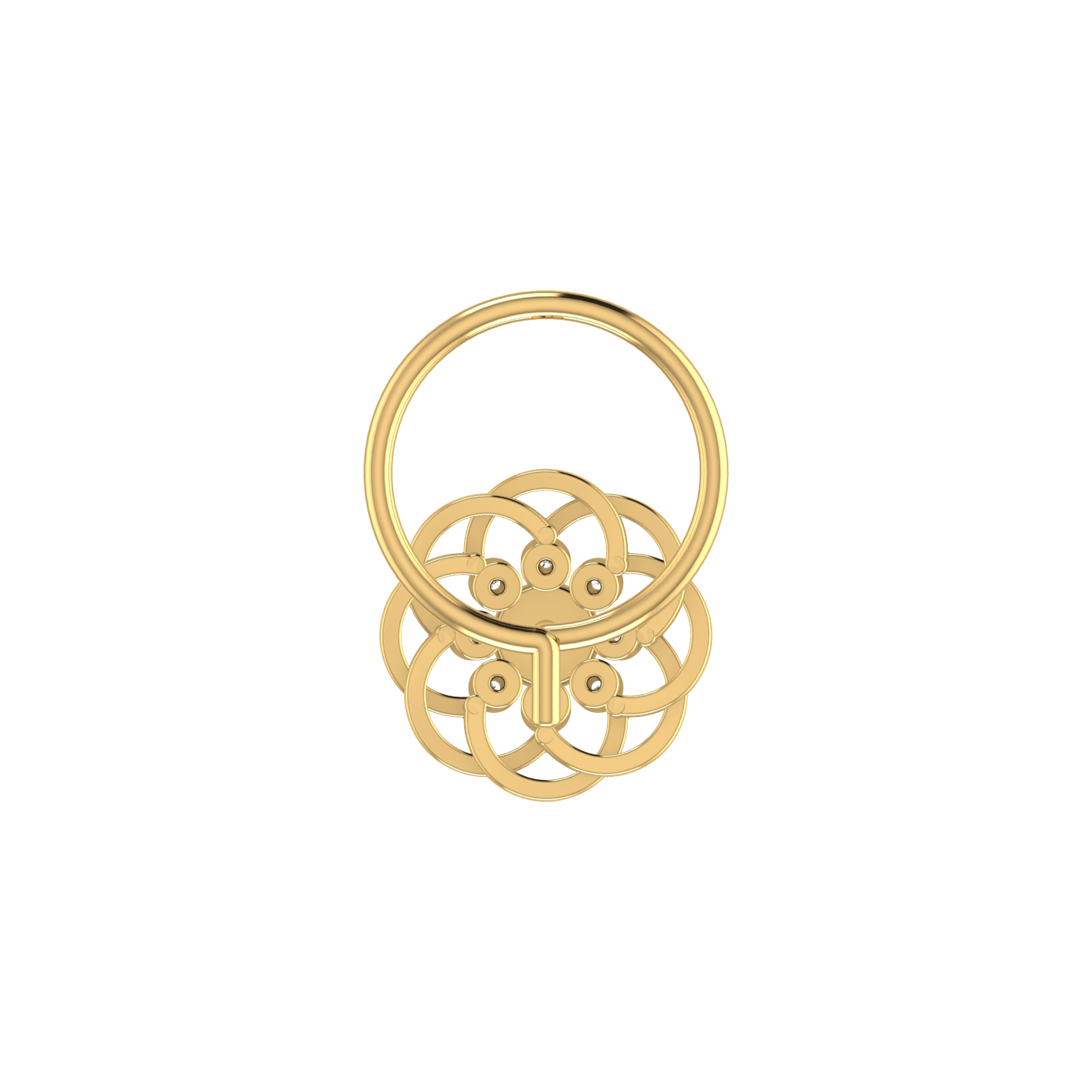 14K Gold Eternal Bloom 0.05ct Lab Grown Diamond Nose Pin