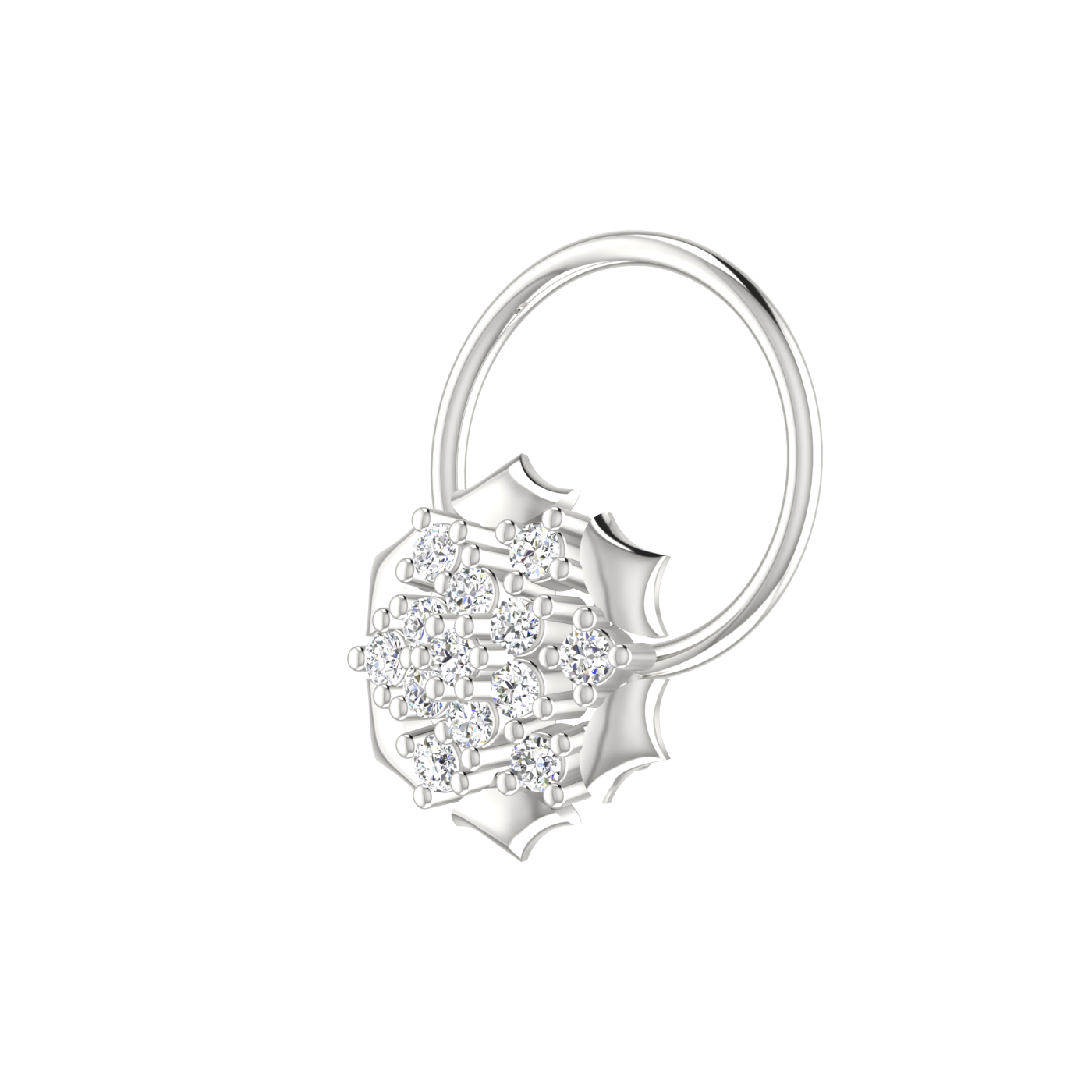 14K Gold Golden Petal Shine 0.06ct Lab Grown Diamond Nose Pin