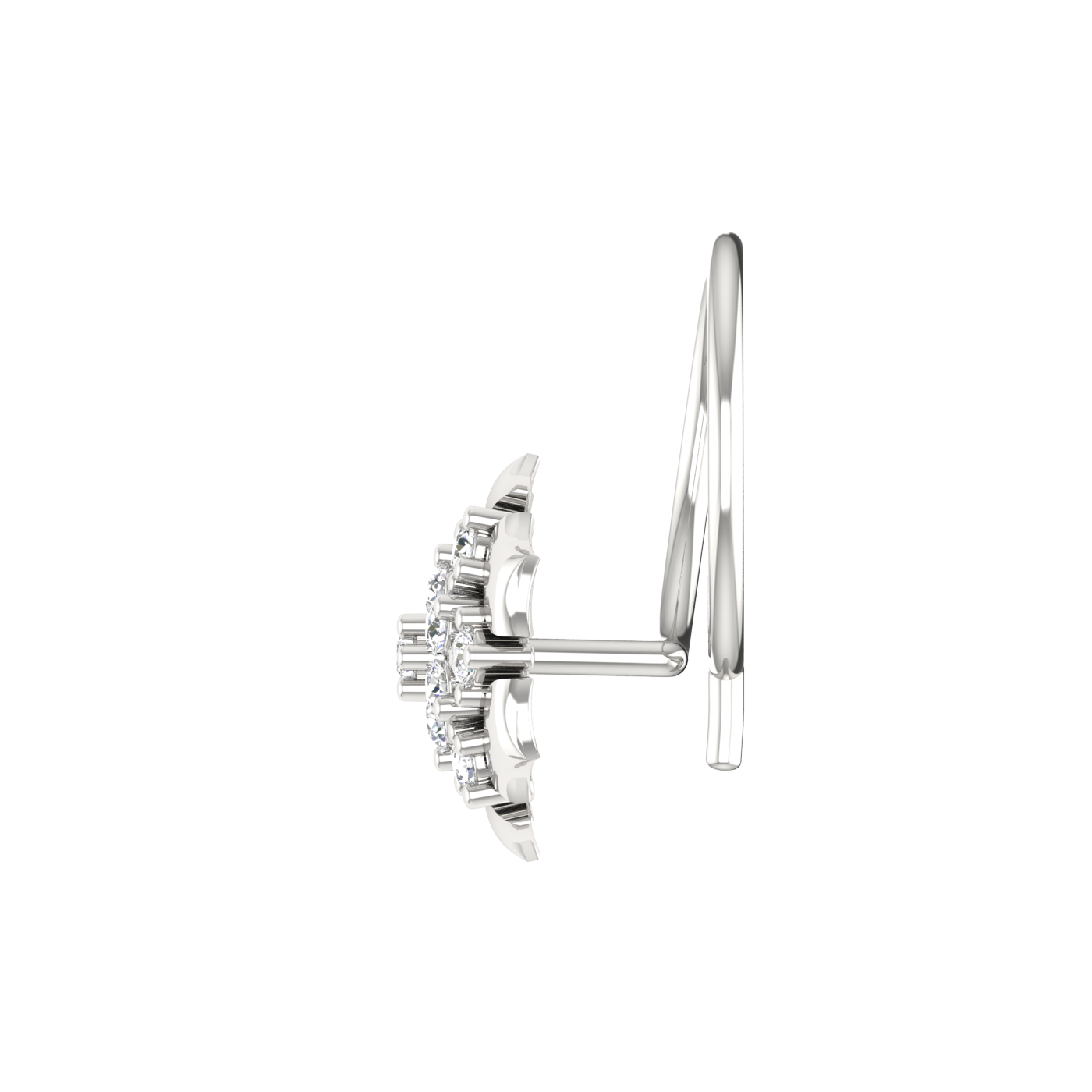 14K Gold Golden Petal Shine 0.06ct Lab Grown Diamond Nose Pin