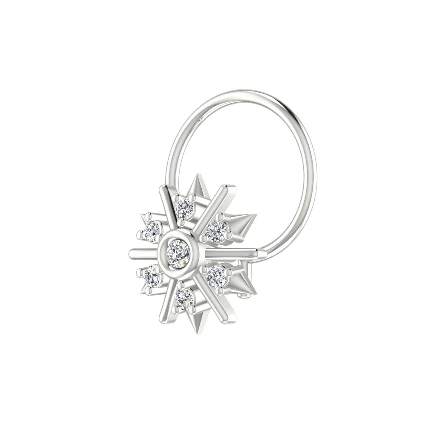 Starlit Gleam Regal Sunflare — 0.04 Carat Lab Grown Diamond Nose Pin