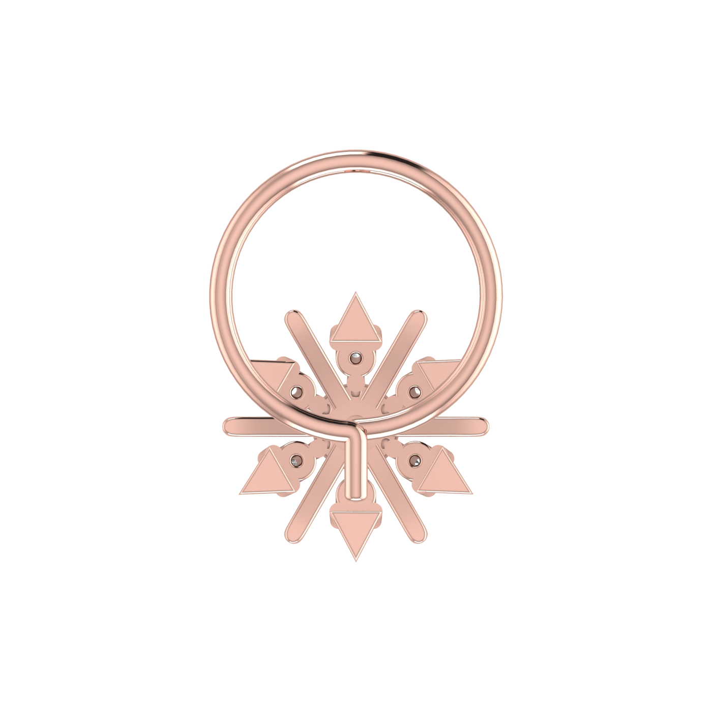 Starlit Gleam Regal Sunflare — 0.04 Carat Lab Grown Diamond Nose Pin