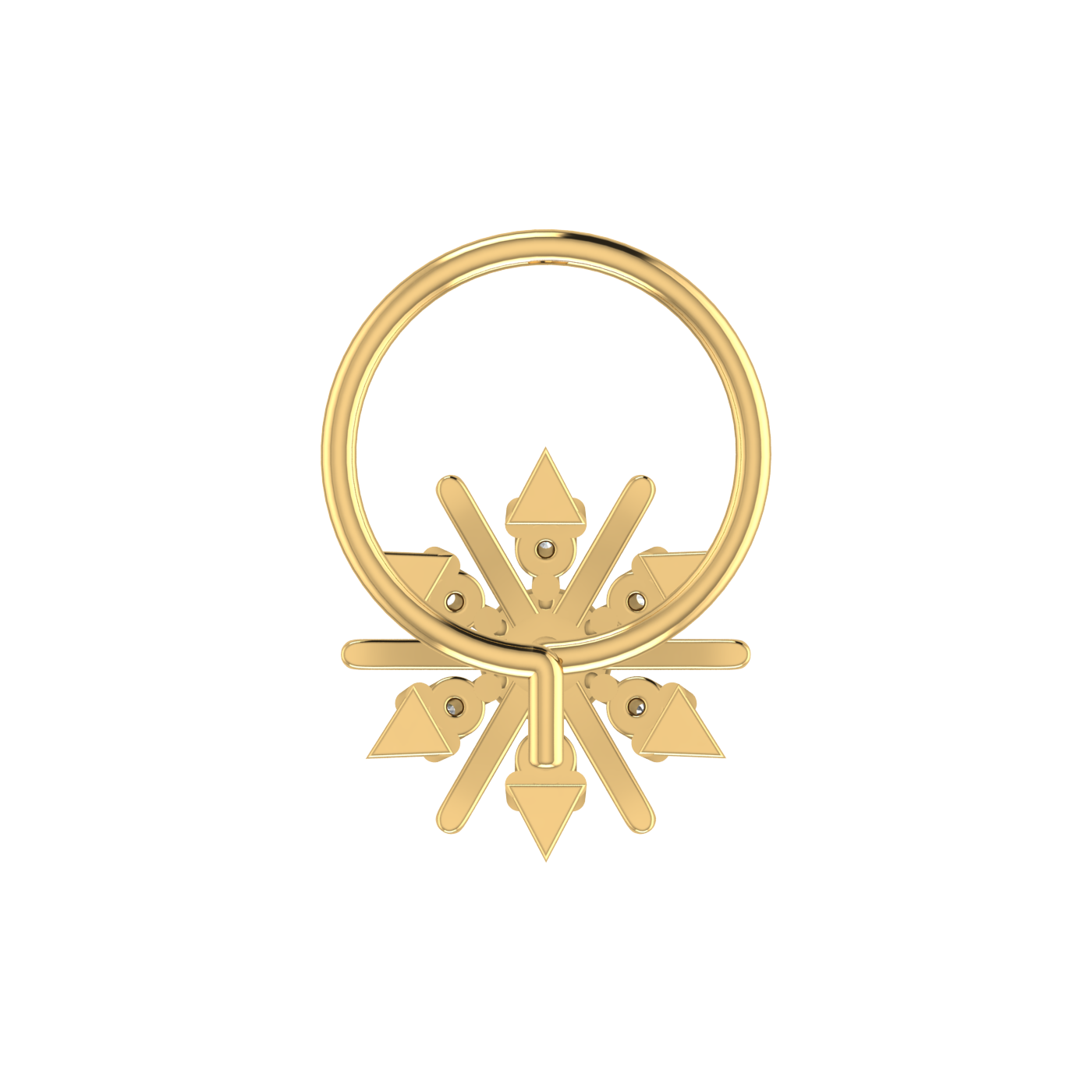 Starlit Gleam Regal Sunflare — 0.04 Carat Lab Grown Diamond Nose Pin