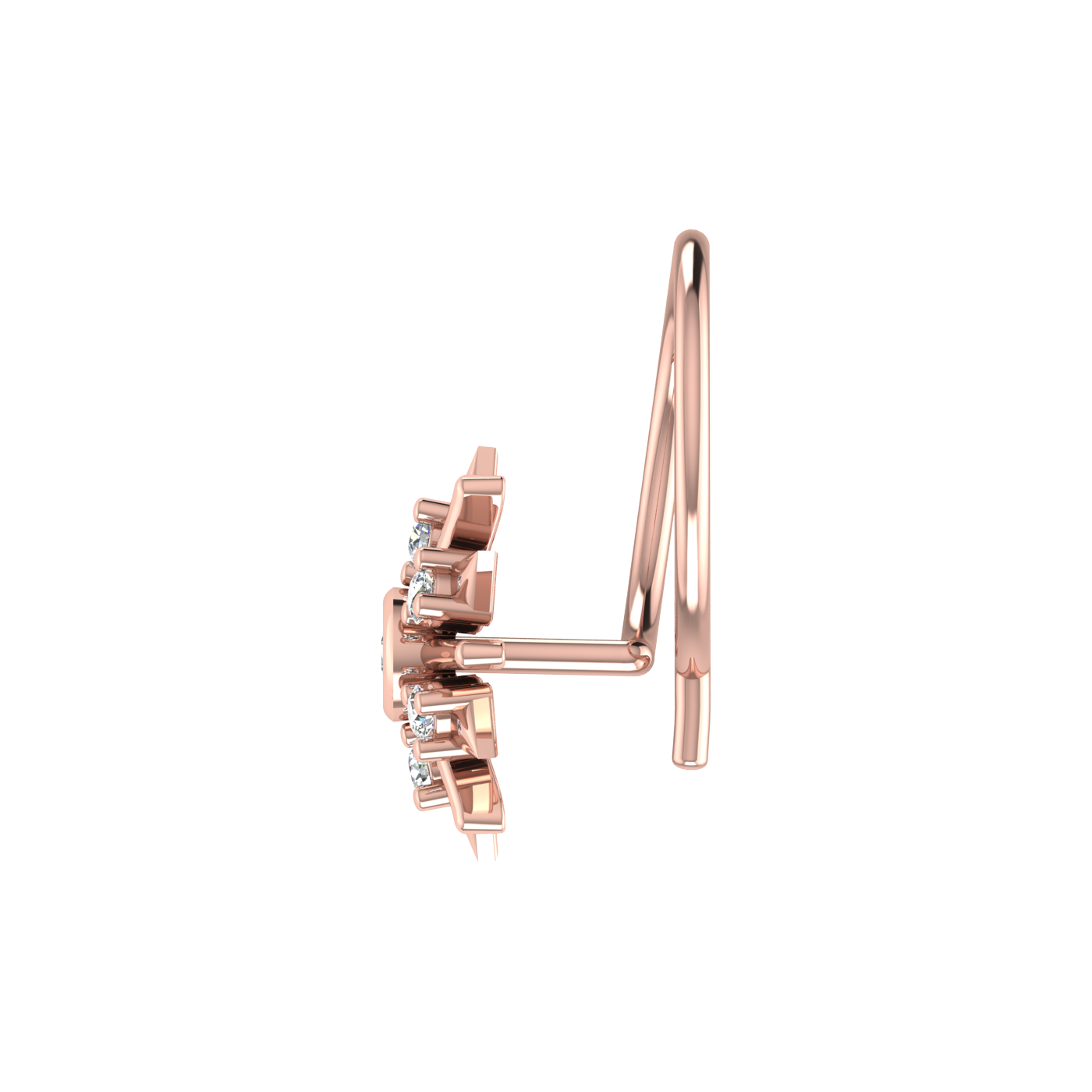 Starlit Gleam Regal Sunflare — 0.04 Carat Lab Grown Diamond Nose Pin