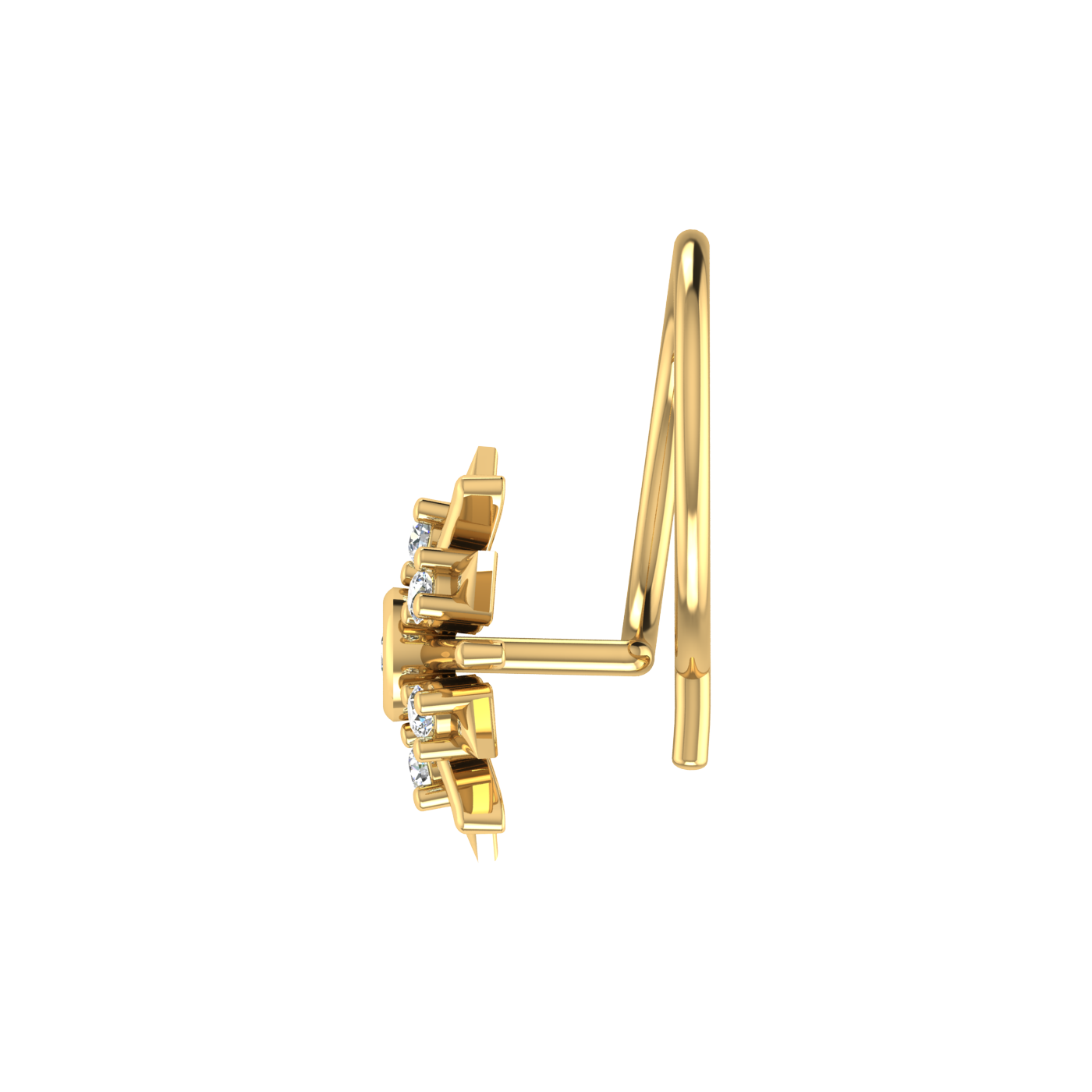 Starlit Gleam Regal Sunflare — 0.04 Carat Lab Grown Diamond Nose Pin