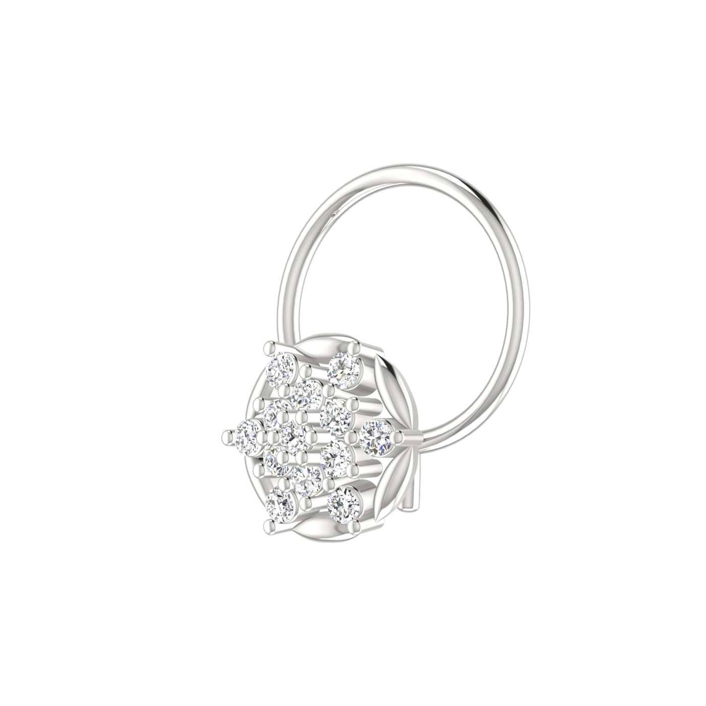 Ethereal Lotus Spark Divine Blossom — 0.06 Carat Lab Grown Diamond Nose Pin