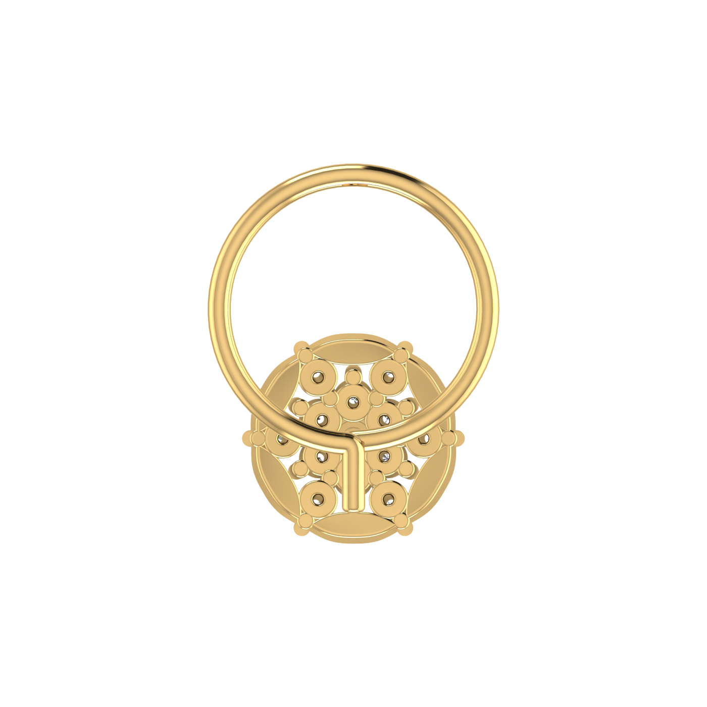Ethereal Lotus Spark Divine Blossom — 0.06 Carat Lab Grown Diamond Nose Pin