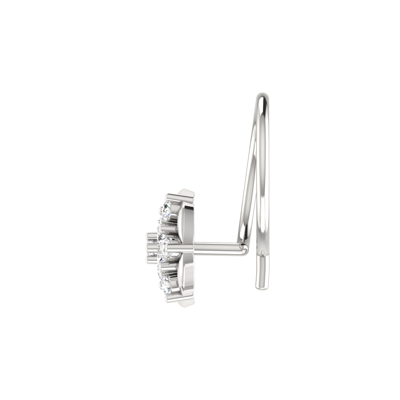 Ethereal Lotus Spark Divine Blossom — 0.06 Carat Lab Grown Diamond Nose Pin