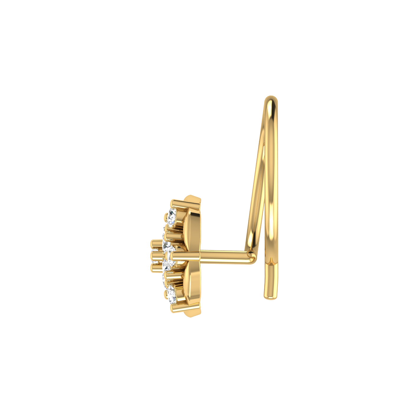 Ethereal Lotus Spark Divine Blossom — 0.06 Carat Lab Grown Diamond Nose Pin