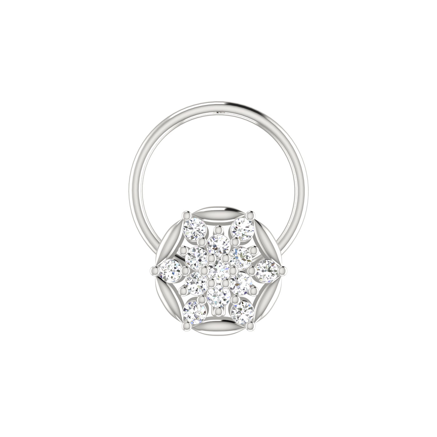 Ethereal Lotus Spark Divine Blossom — 0.06 Carat Lab Grown Diamond Nose Pin