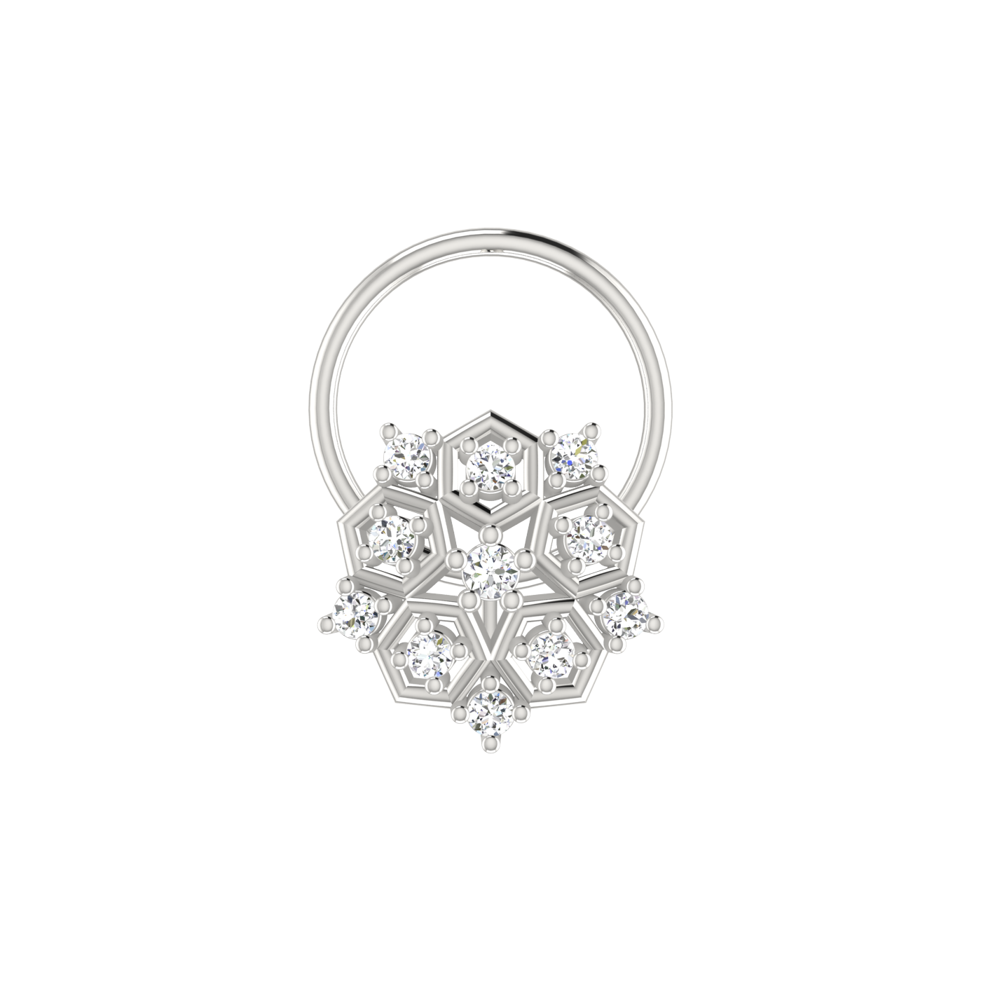 Celestial HexaBloom Timeless HexaFlora — 0.06 Carat Lab Grown Diamond Nose Pin