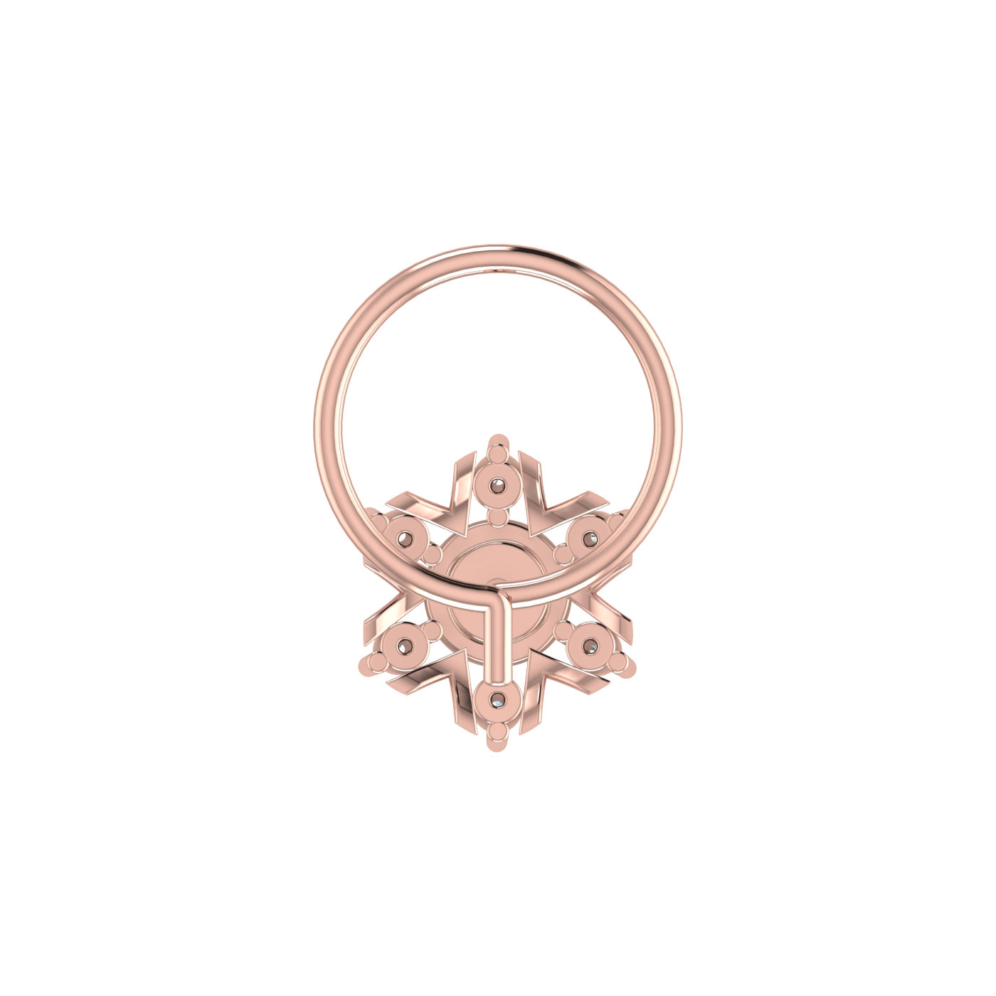 Solar Radiance Gilded Sunflare — 0.04 Carat Lab Grown Diamond Nose Pin