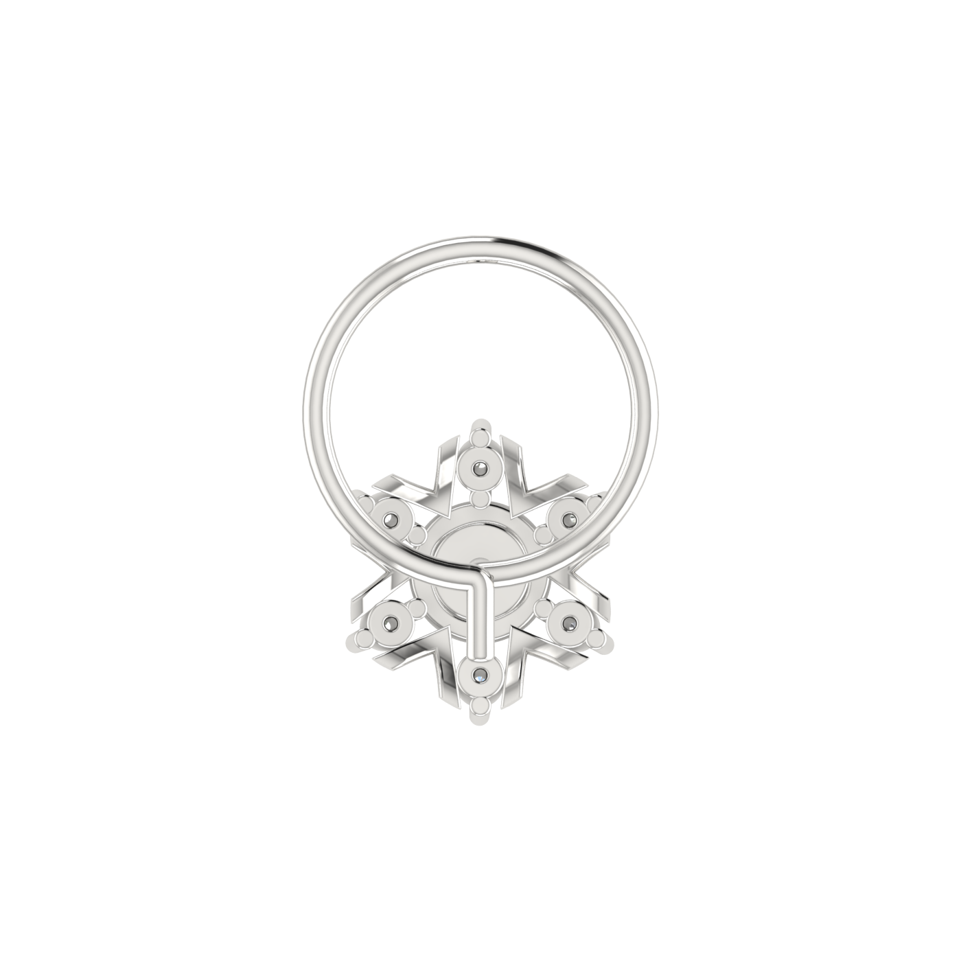 Solar Radiance Gilded Sunflare — 0.04 Carat Lab Grown Diamond Nose Pin