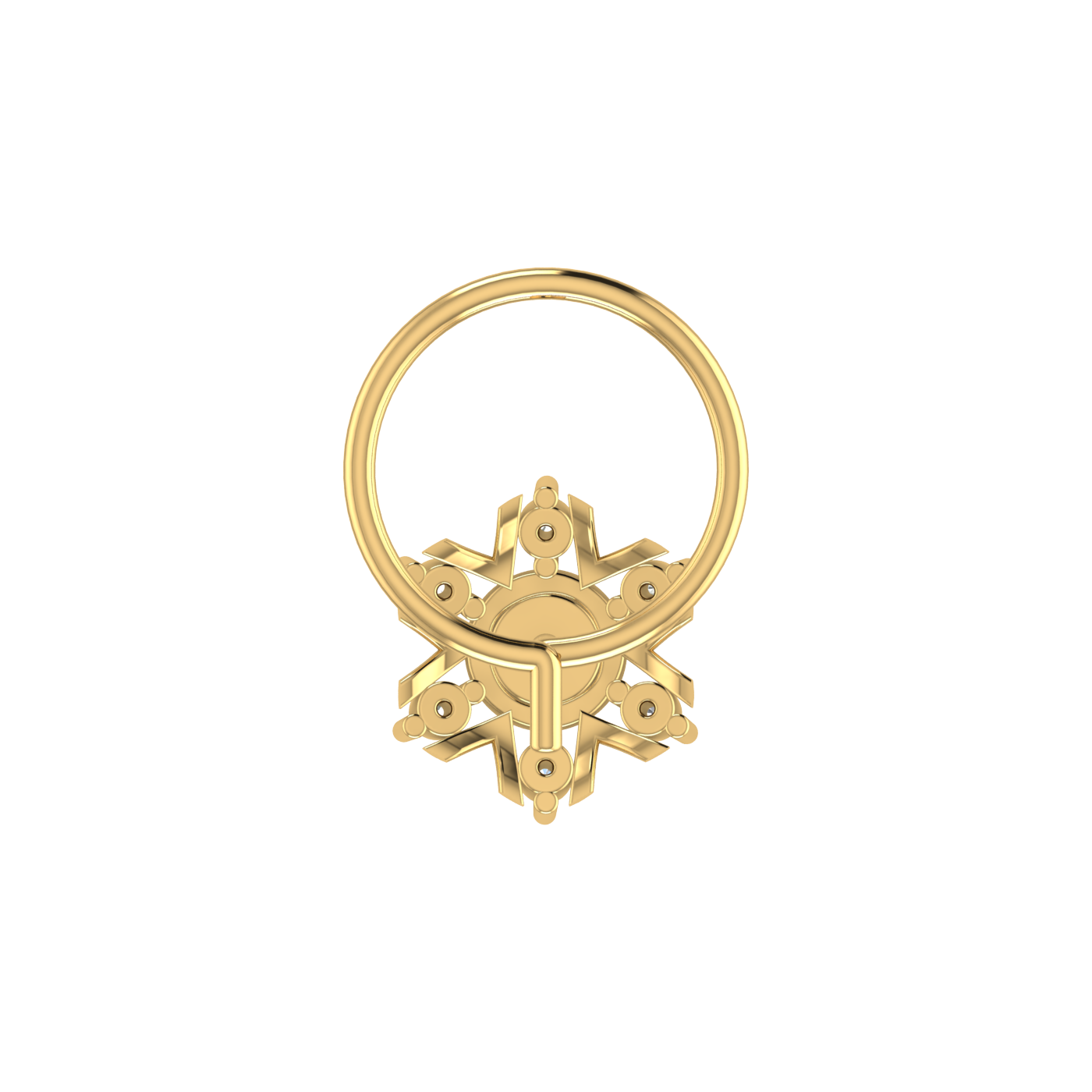 Solar Radiance Gilded Sunflare — 0.04 Carat Lab Grown Diamond Nose Pin
