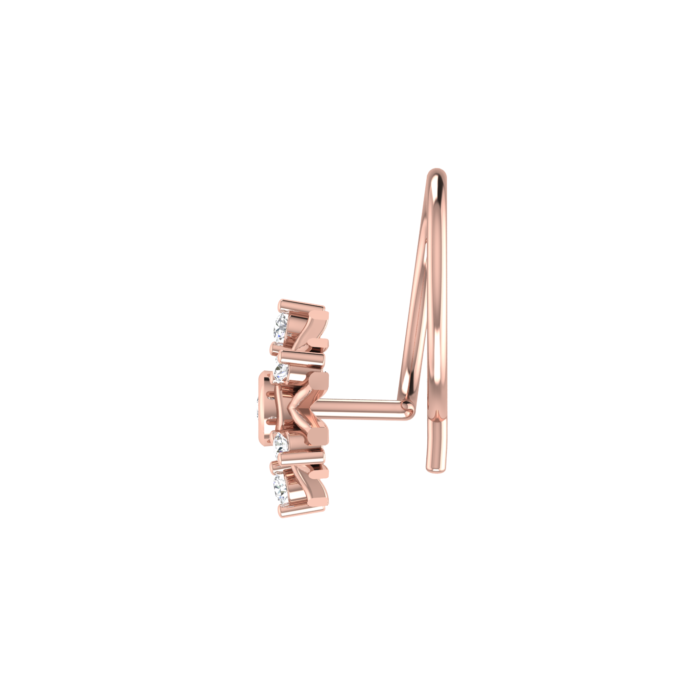 Solar Radiance Gilded Sunflare — 0.04 Carat Lab Grown Diamond Nose Pin