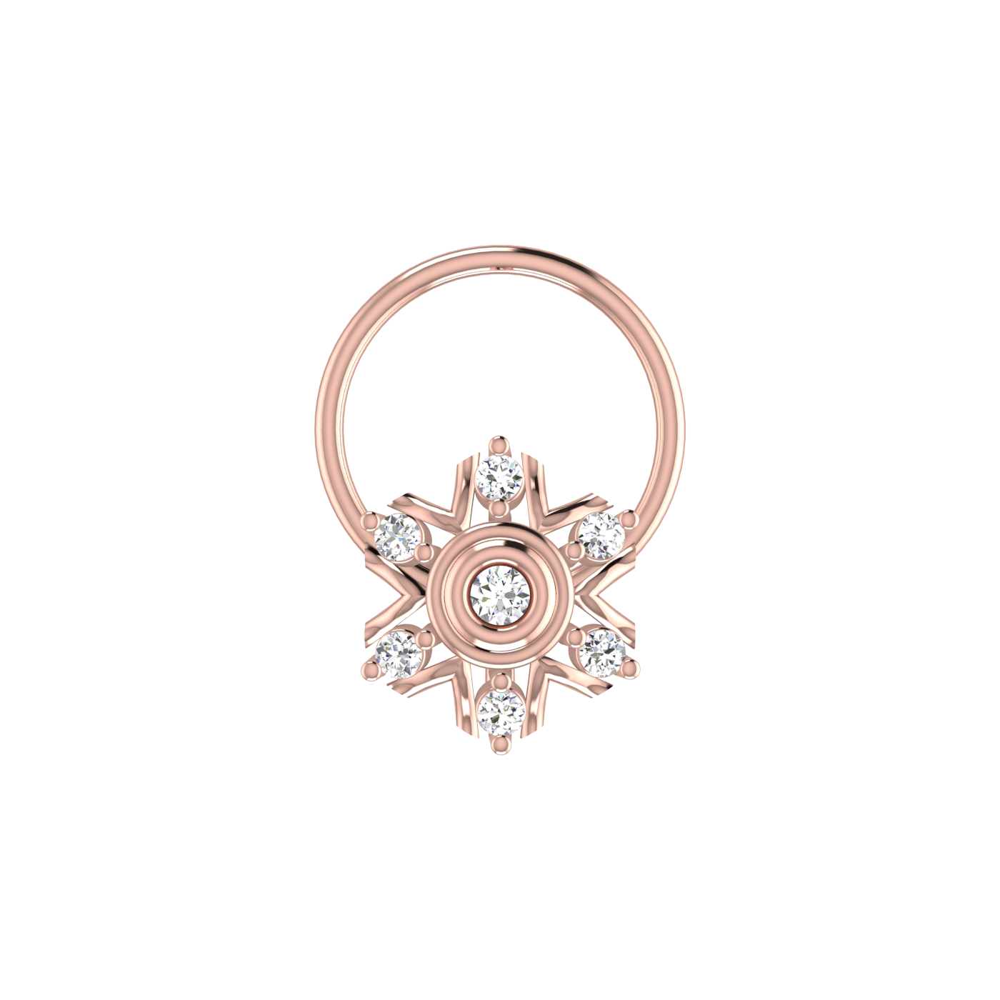 Solar Radiance Gilded Sunflare — 0.04 Carat Lab Grown Diamond Nose Pin