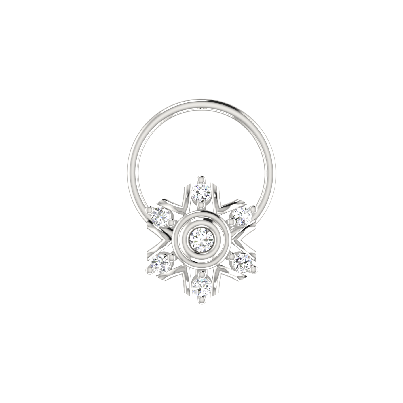 Solar Radiance Gilded Sunflare — 0.04 Carat Lab Grown Diamond Nose Pin