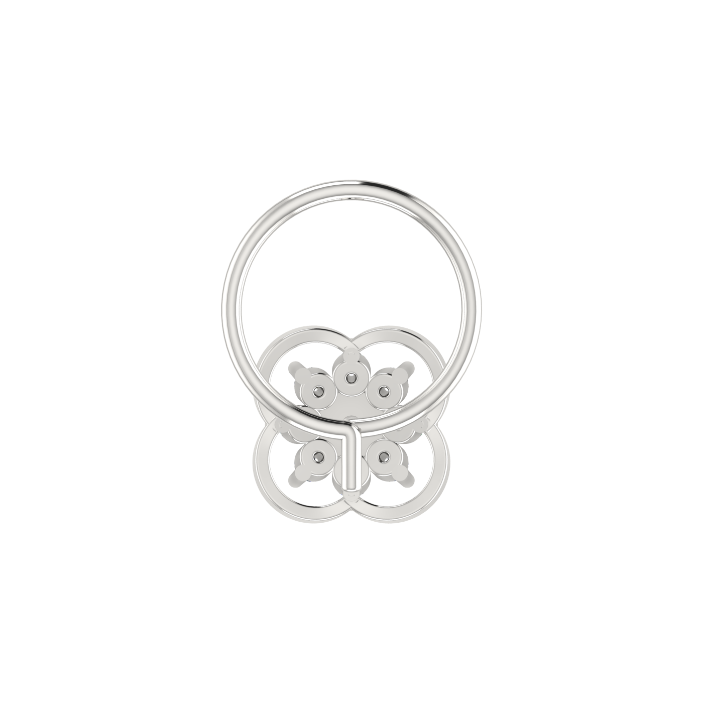 14K Gold Blossom Aura 0.06ct Lab Grown Diamond Nose Pin