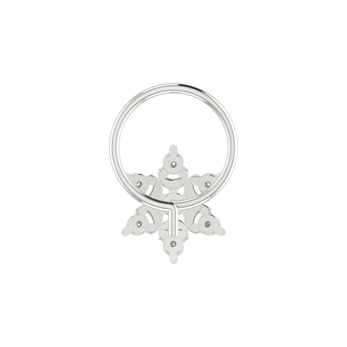 14K Gold Celestial Star 0.06ct Lab Grown Diamond Nose Pin