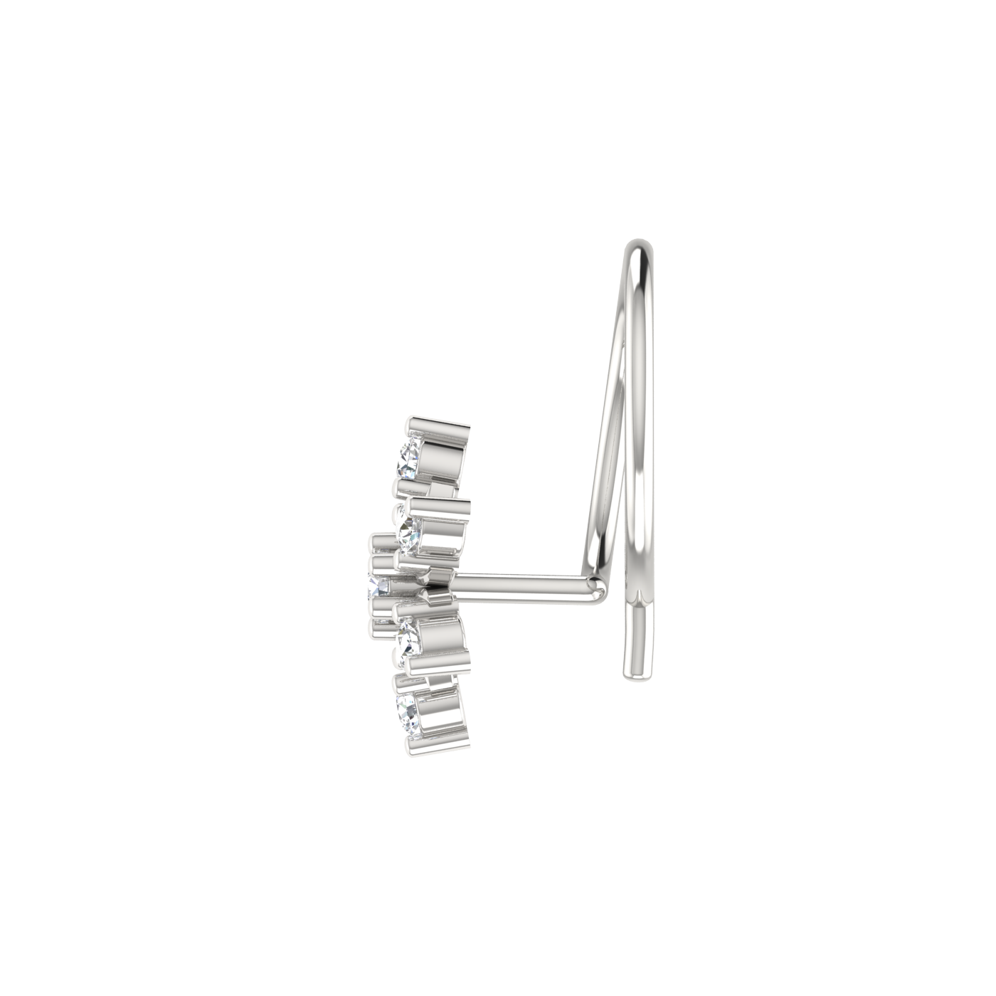 14K Gold Celestial Star 0.06ct Lab Grown Diamond Nose Pin