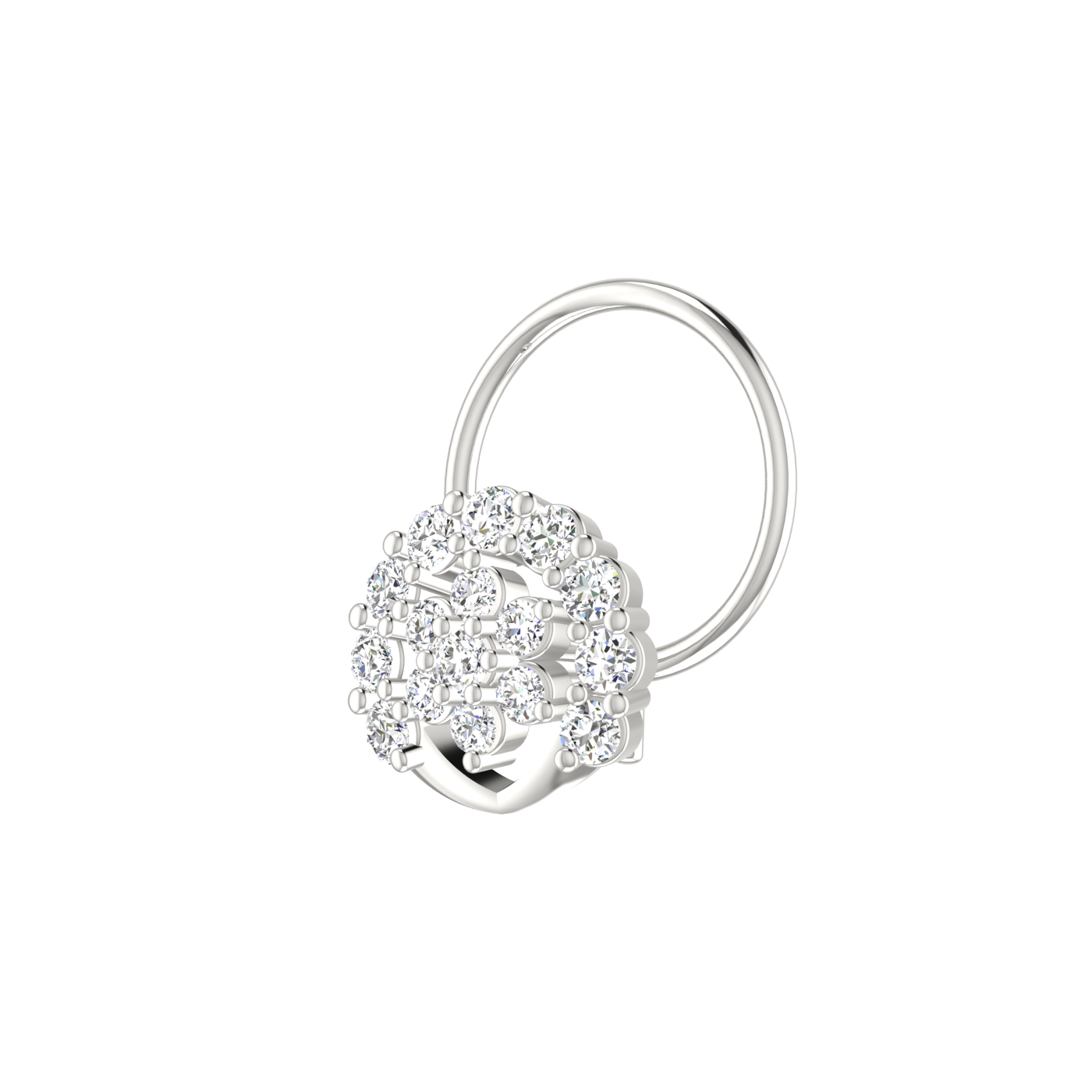 14K Gold Blossom Royale Design 0.14ct Lab Grown Diamond Nose Pin