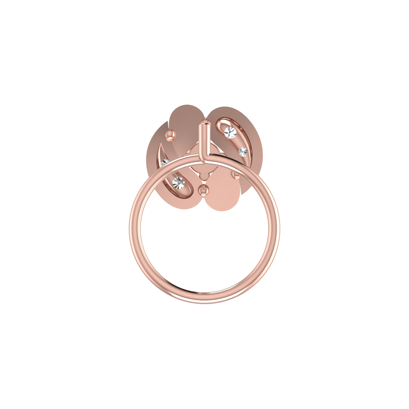 Floral Paisley 0.05 Ct Lab Grown Diamond Nose Pin
