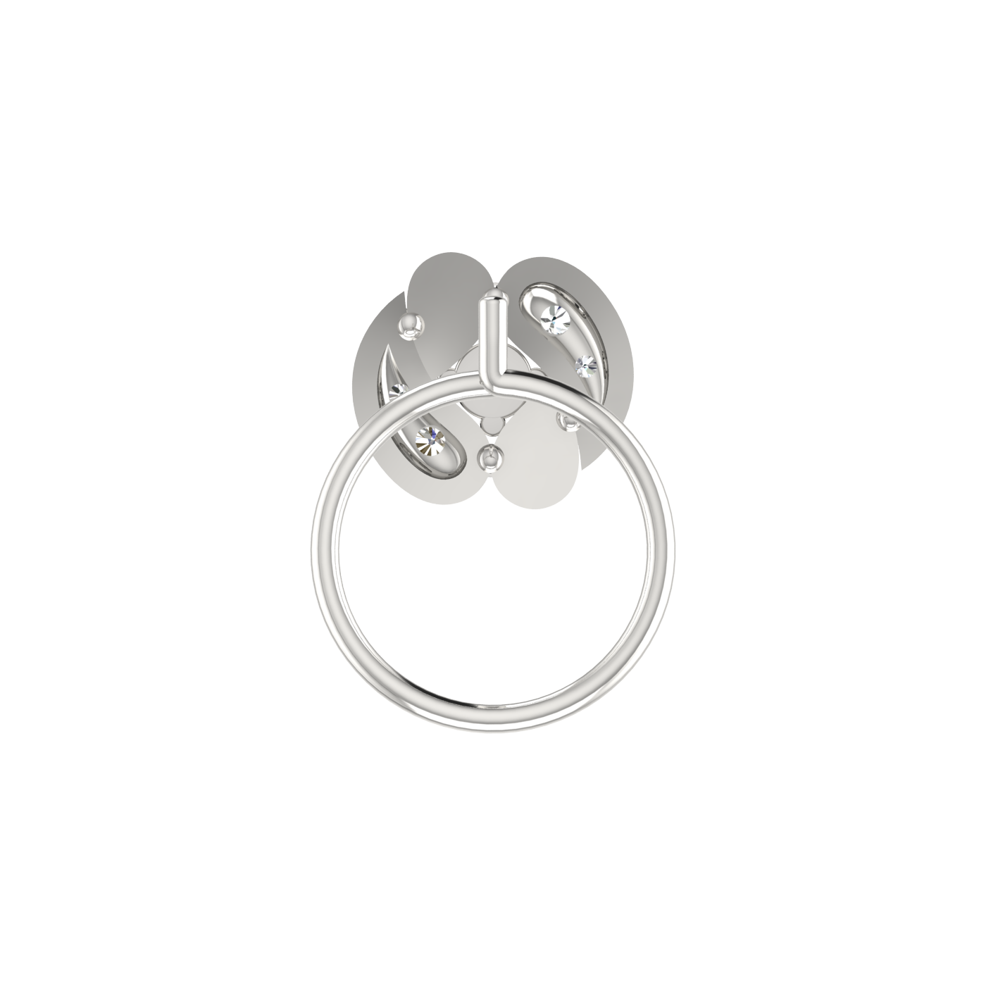 Floral Paisley 0.05 Ct Lab Grown Diamond Nose Pin