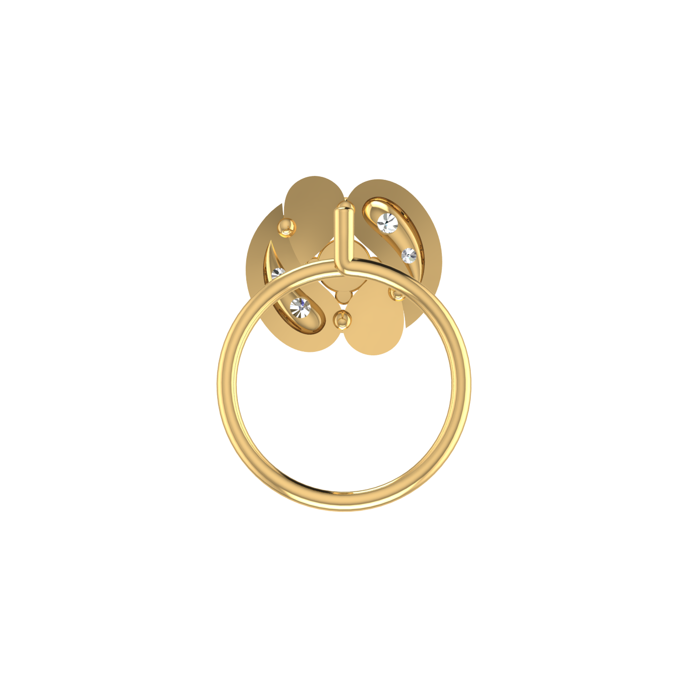 Floral Paisley 0.05 Ct Lab Grown Diamond Nose Pin