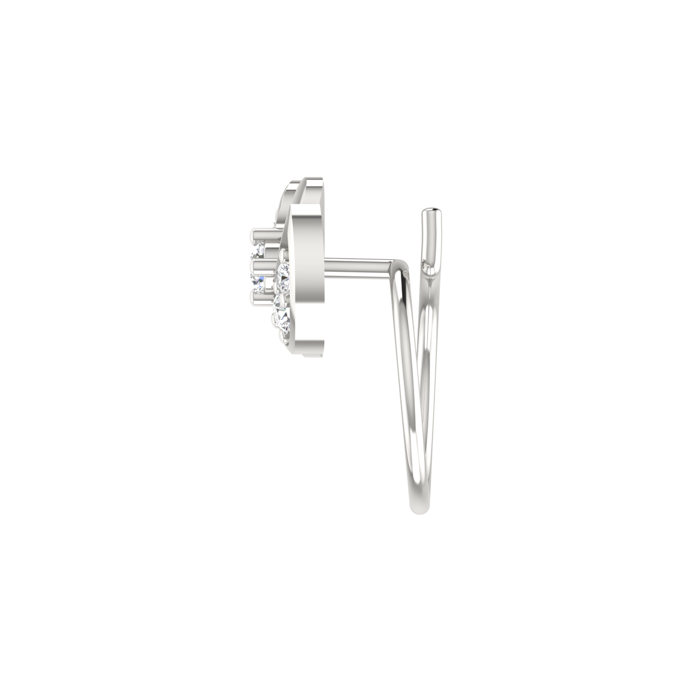 Floral Paisley 0.05 Ct Lab Grown Diamond Nose Pin