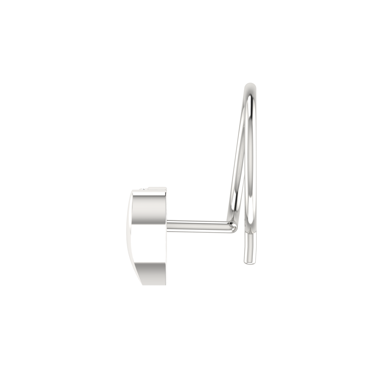 14K Gold Graceful Wave Design 0.054ct Lab Grown Diamond Nose Pin