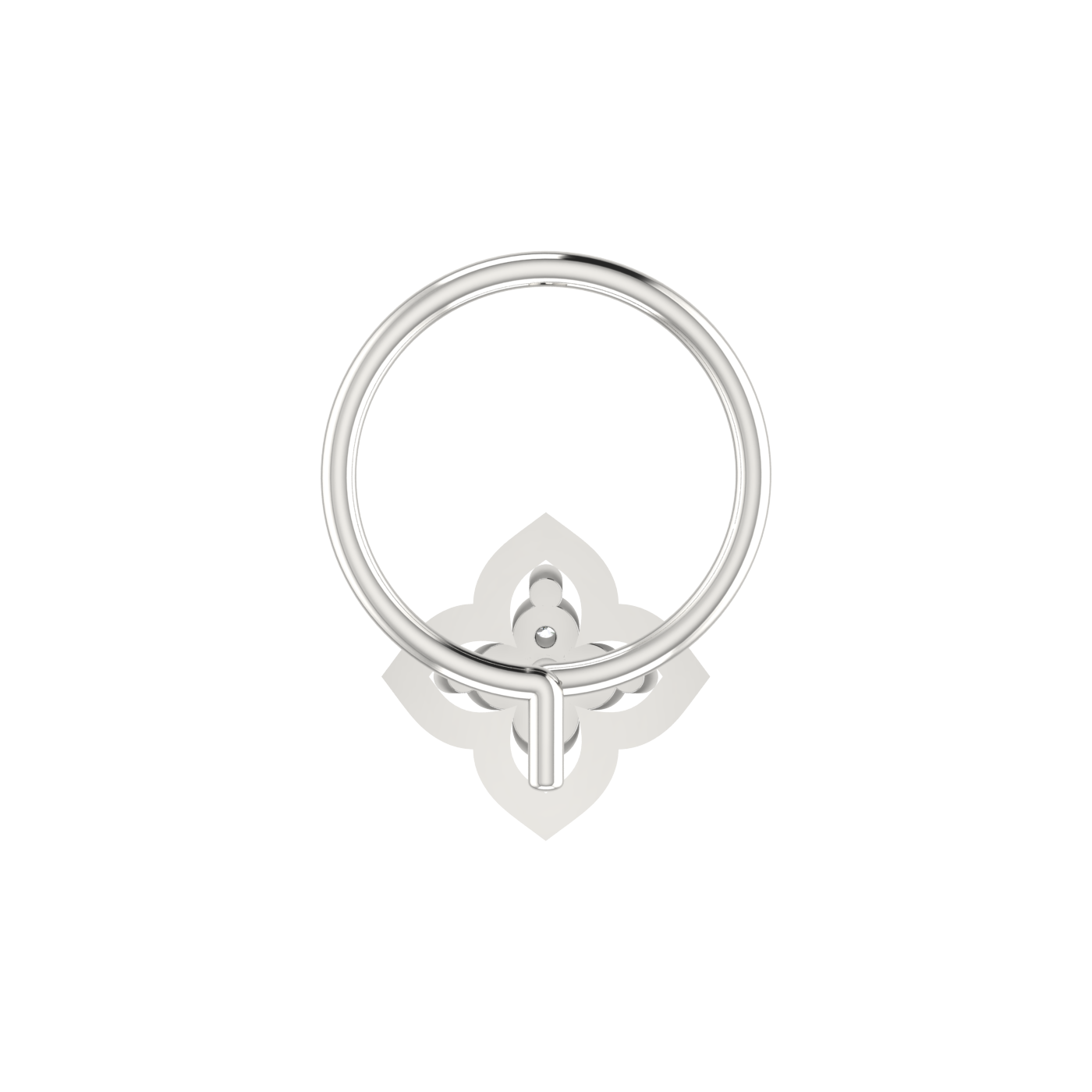 14K Gold Royal Blossom Design 0.04ct Lab Grown Diamond Nose Pin