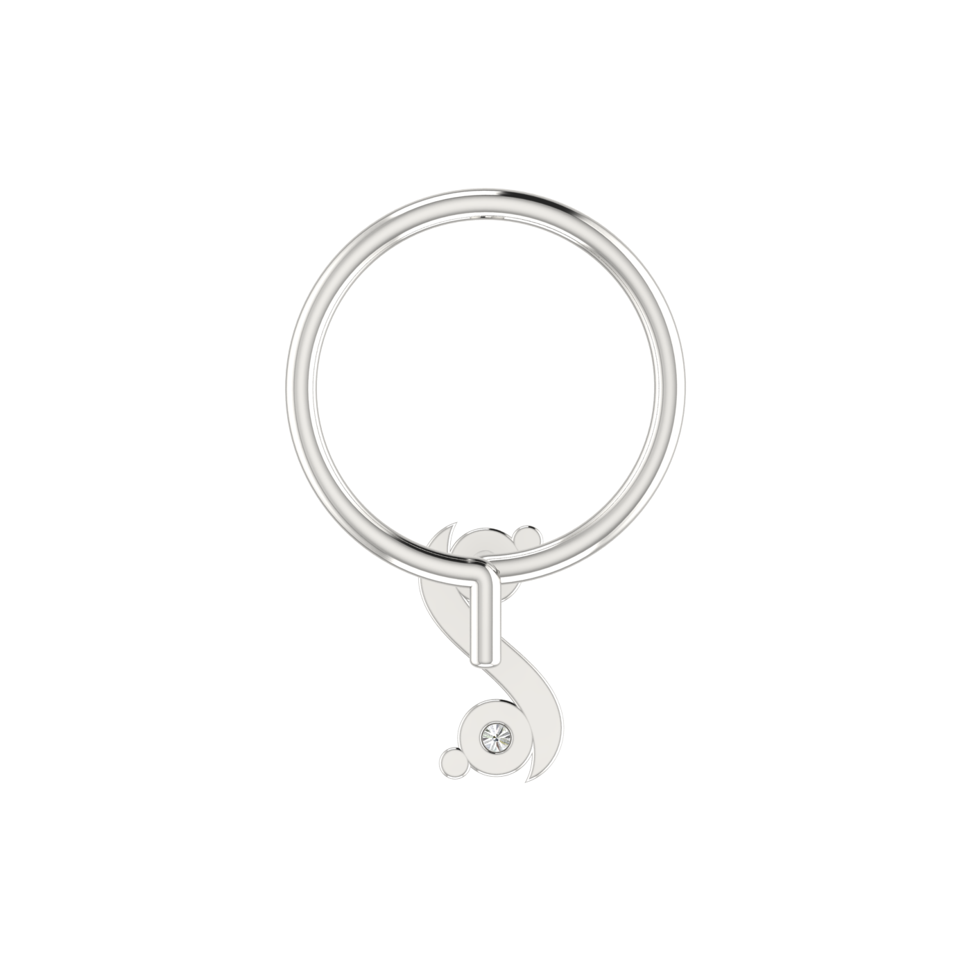14K Gold Twist of Elegance Design 0.042ct Lab Grown Diamond Nose Pin
