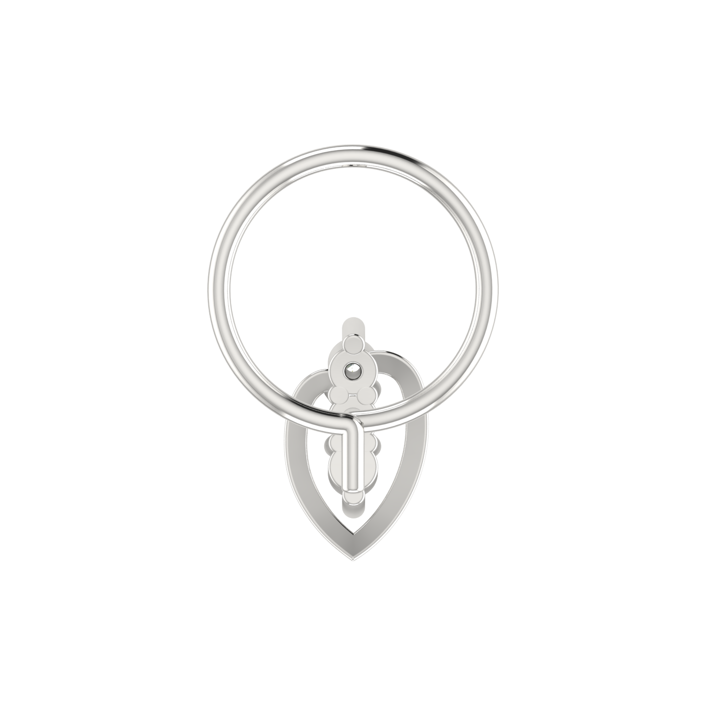 14K Gold Leaf Glow Spark Design 0.04ct Lab Grown Diamond Nose Pin