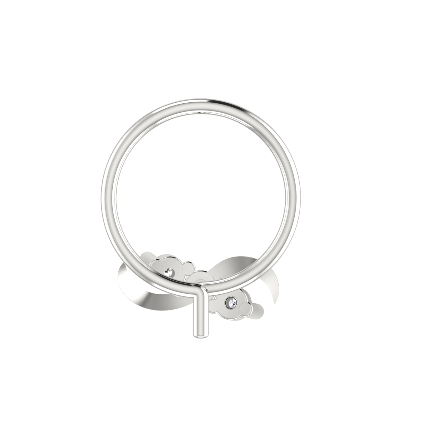 14K Gold Twilight Spark Design 0.04ct Lab Grown Diamond Nose Pin