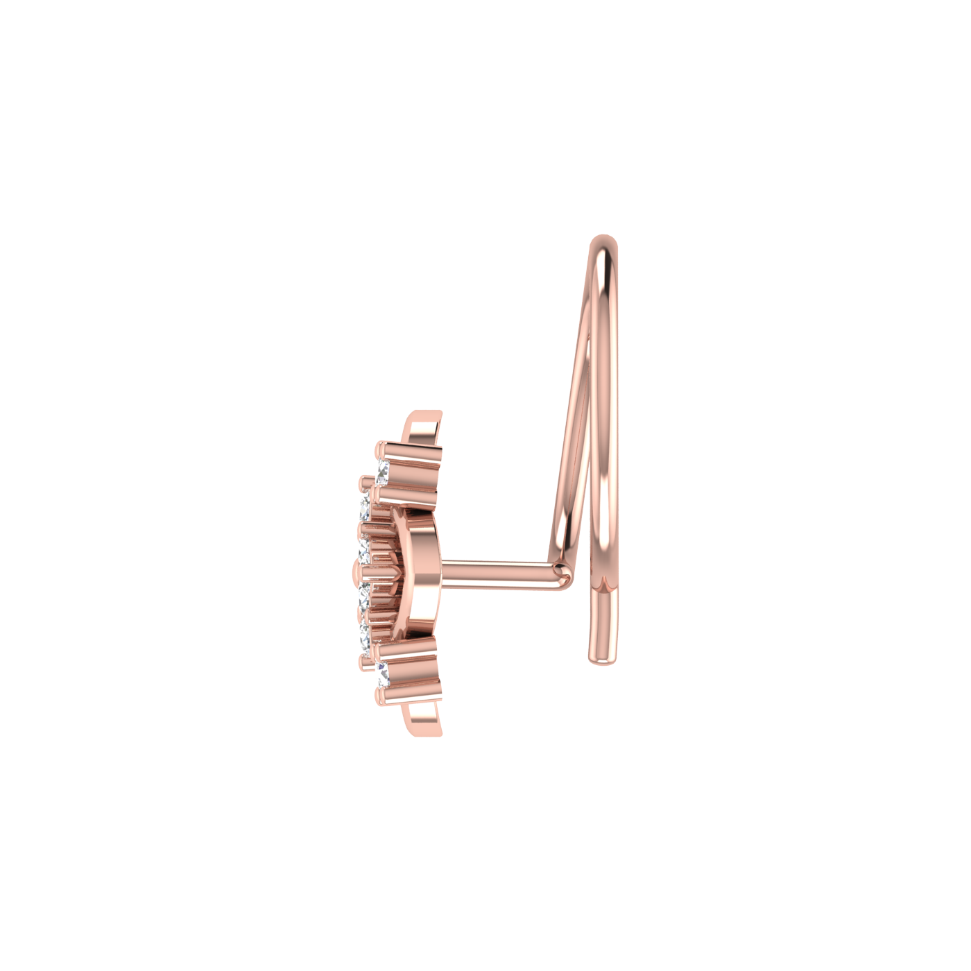 Elegant 0.05 Ct Lab Grown Diamond Nose Pin